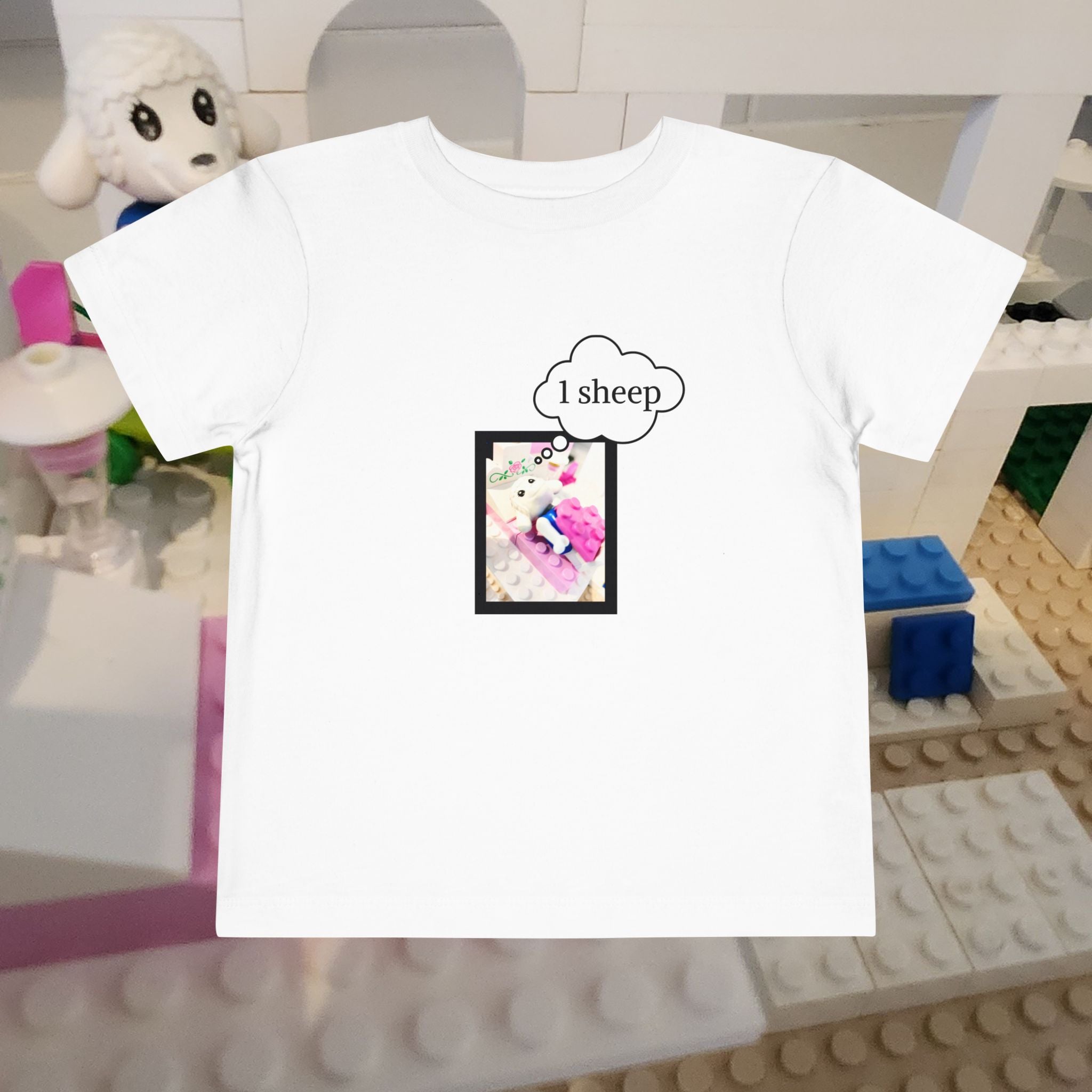 moontiq Toddler Kids T-Shirt 'Cynthia Sheep' - Cotton Tee US