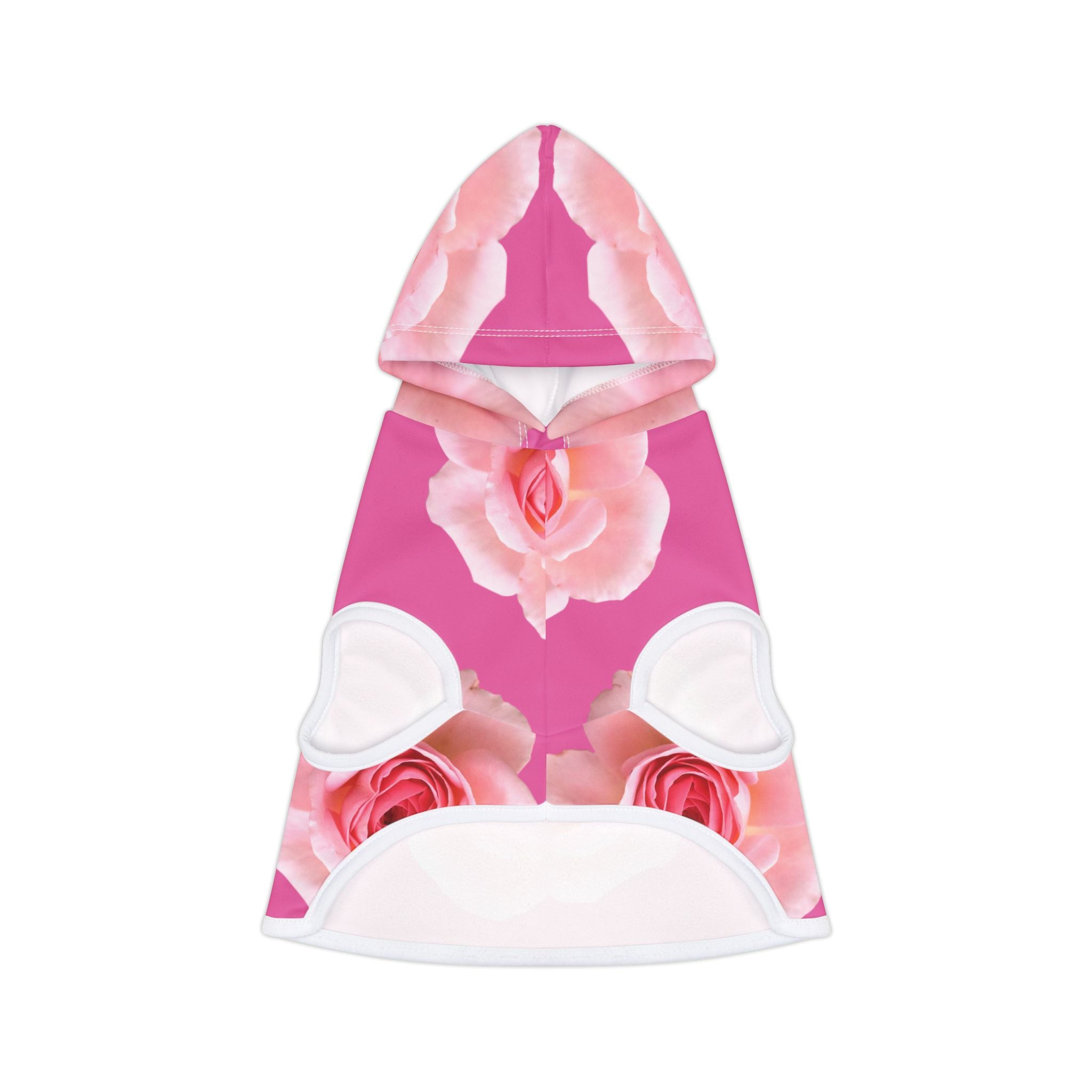 moontiq pooch Dog Hoodie Rose Sorbet Pink Floral Dog Outfit US