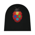 moontiq Ladybug Color Newborn Baby Black Beanie Cap US