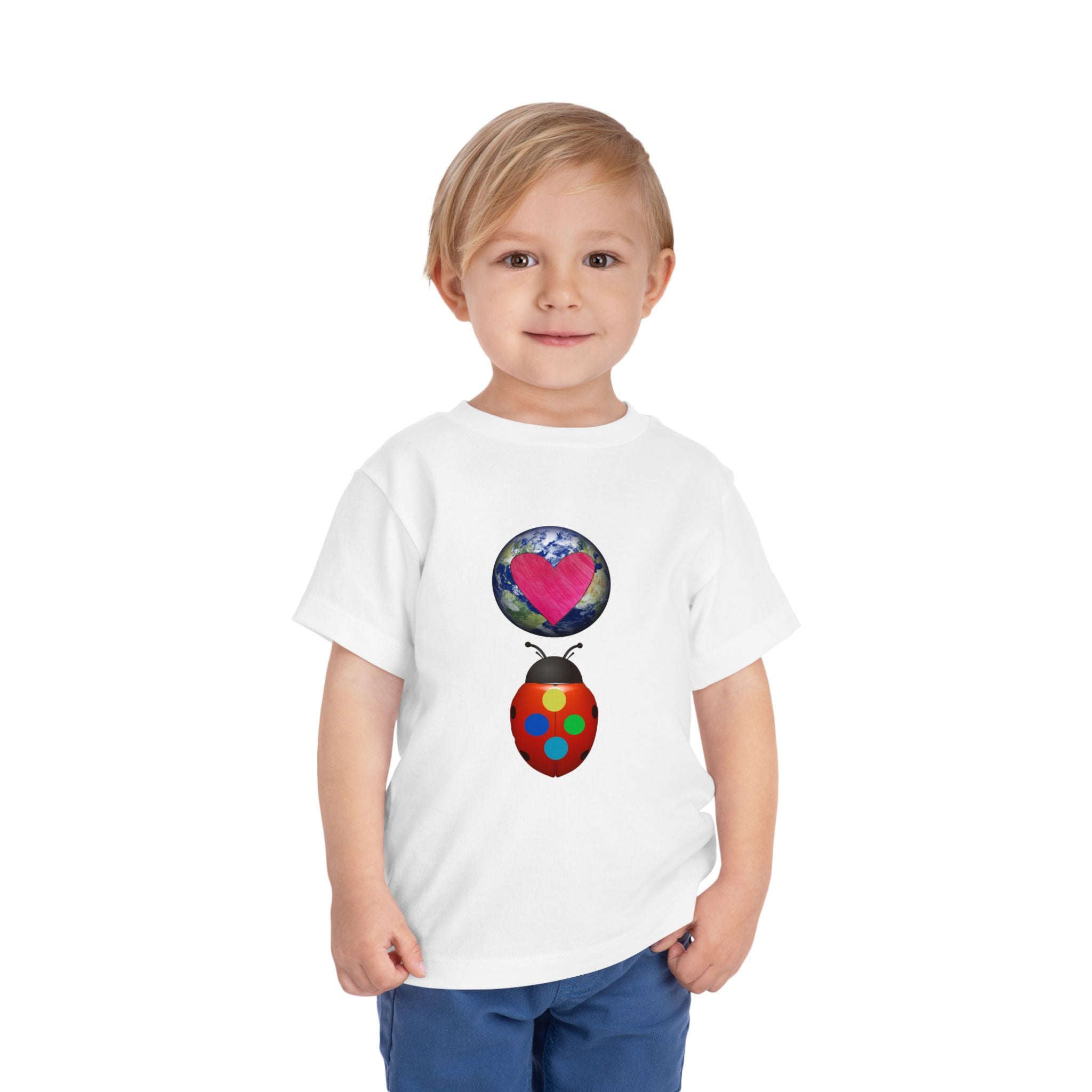 moontiq Ladybug Color 'Together' Toddler Kids  World Love Tee US
