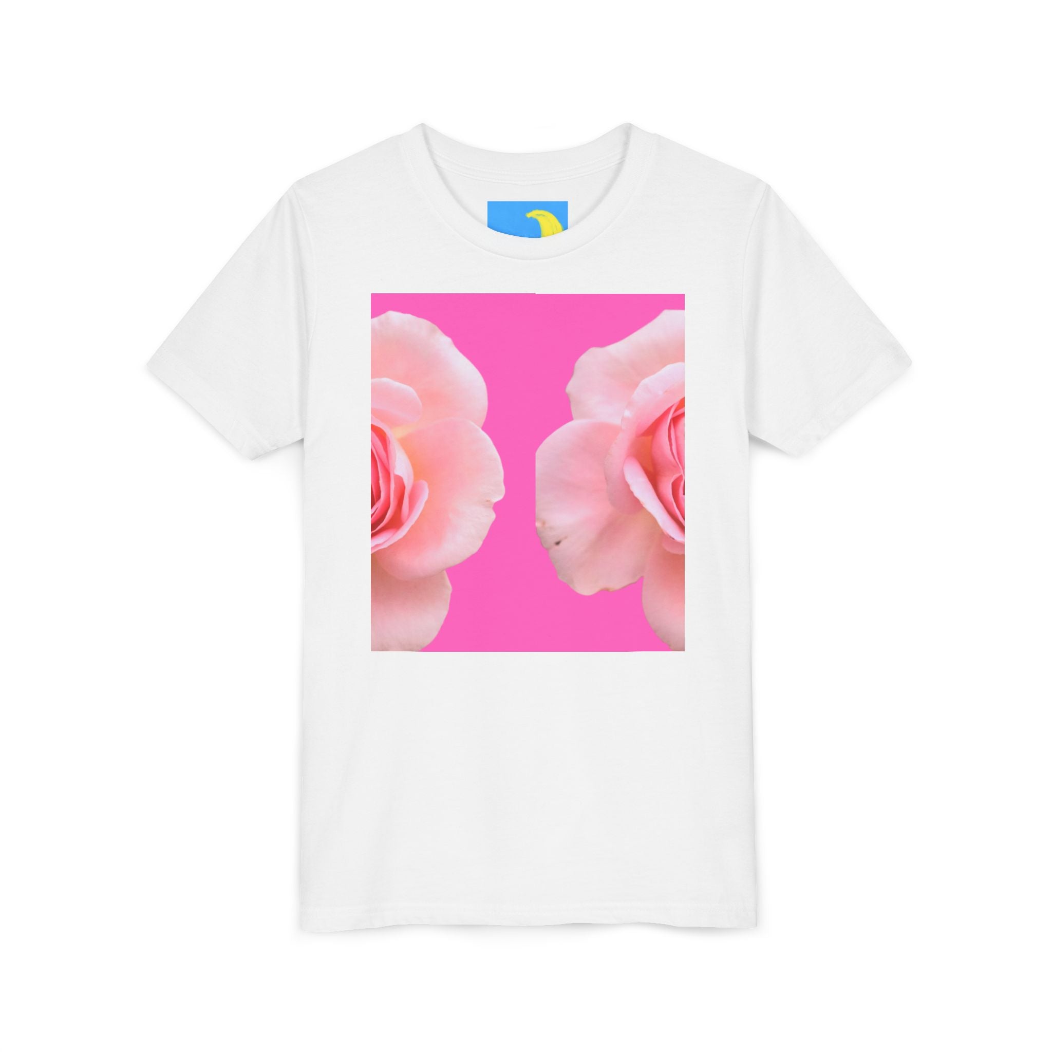 moontiq Youth Teen T-Shirt 'Rose Sorbet' Cute Pink Tee US