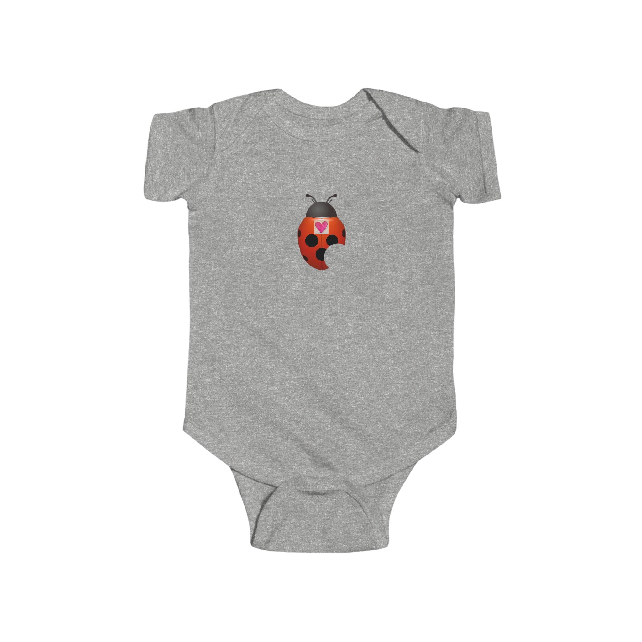 moontiq Ladybug Baby Onesie 'My Heart Matters' Moonsuit US