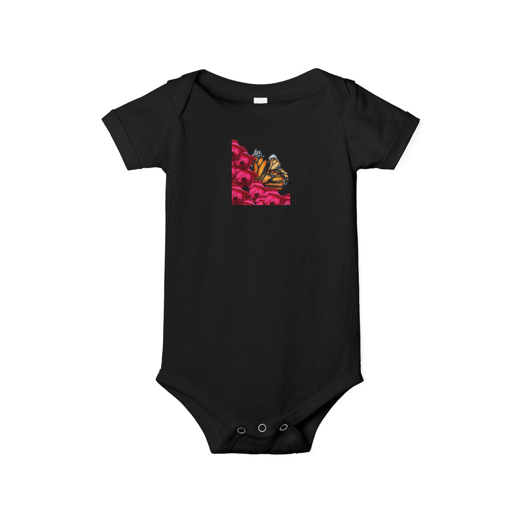 moontiq moonsuit 'Butterfly Rose' Floral Baby Bodysuit US