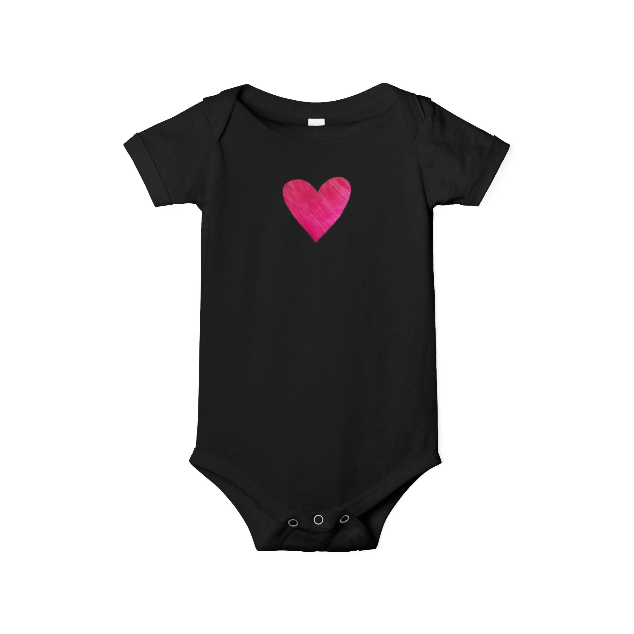 moontiq moonsuit 'My Pink Heart' Baby Love Bodysuit US