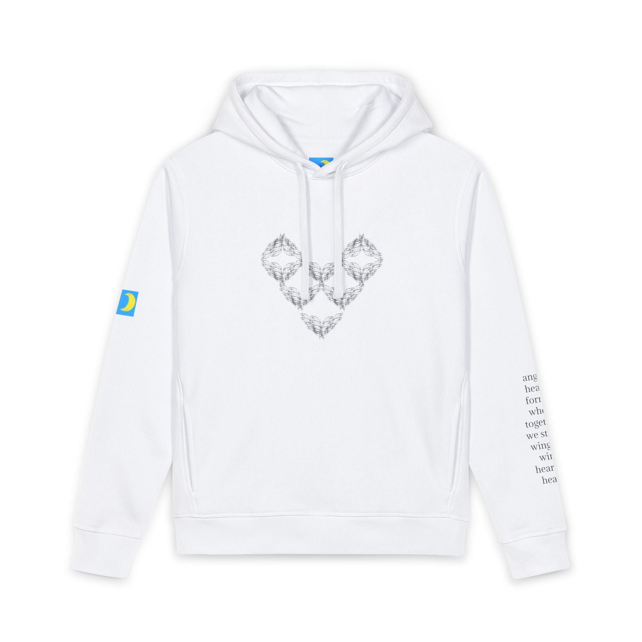 moontiq Unisex Soft Organic Hoodie 'Angel Heart' US
