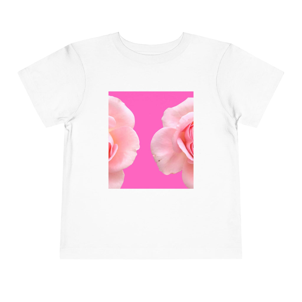 moontiq Toddler Kids T-Shirt 'Rose Sorbet' Cute Pink Tee US