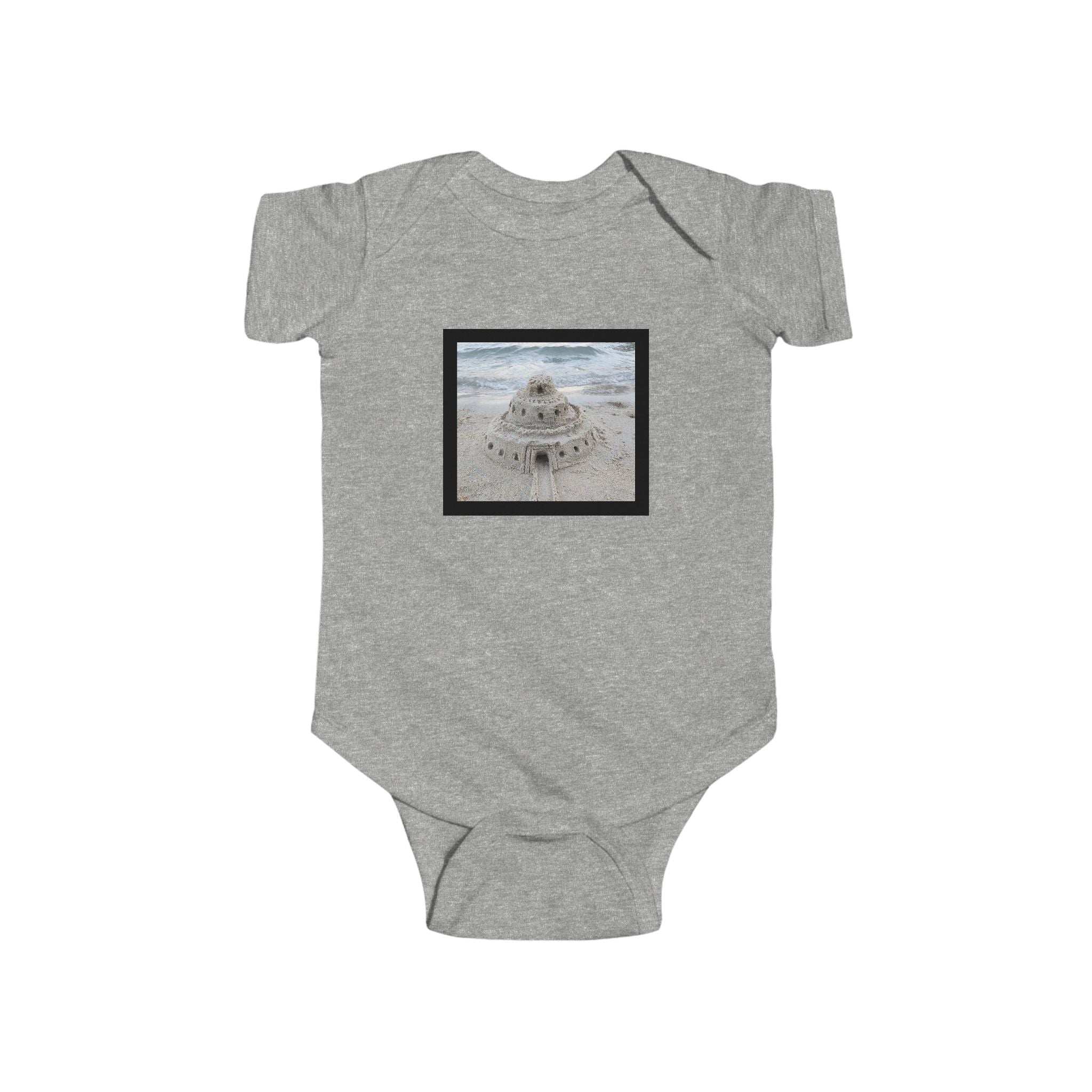 moontiq Baby Onesie 'Sandcastle Story' Beach Moonsuit US