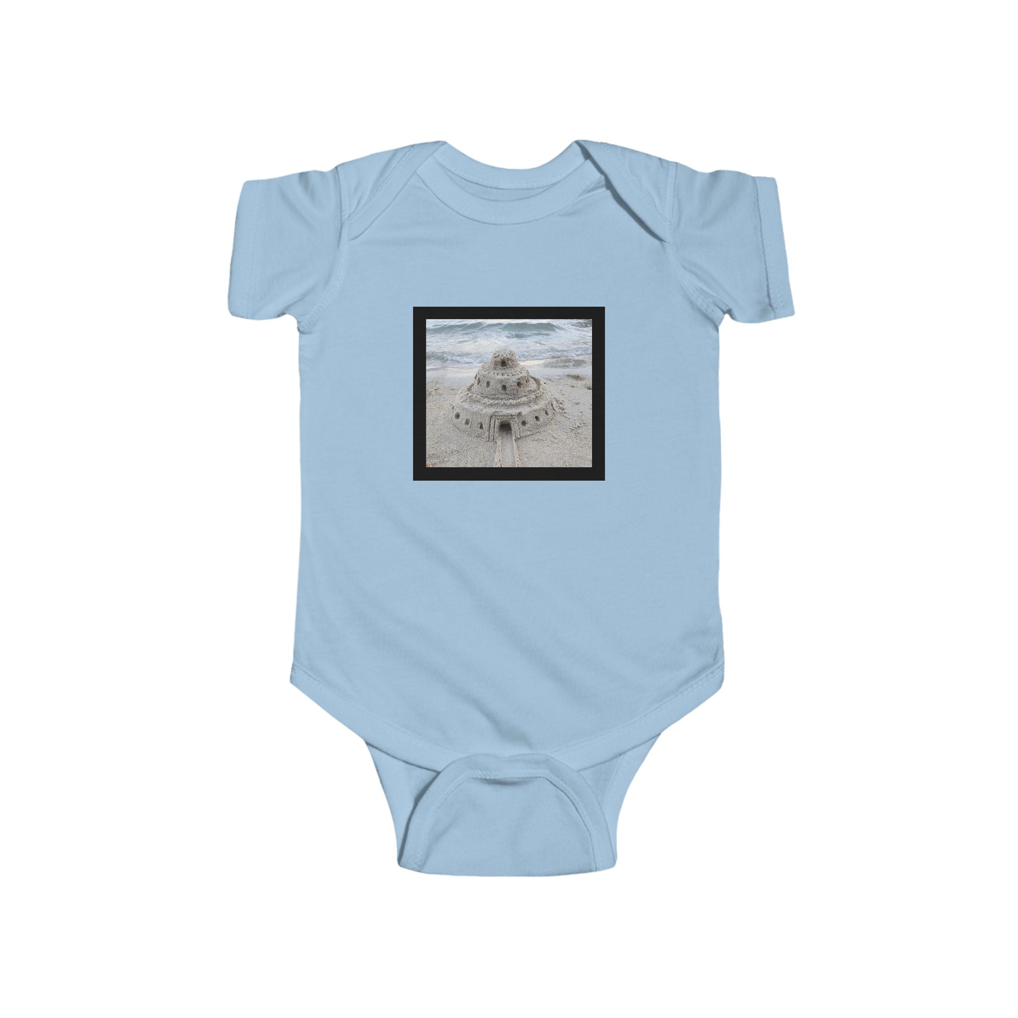 moontiq Baby Onesie 'Sandcastle Story' Beach Moonsuit US