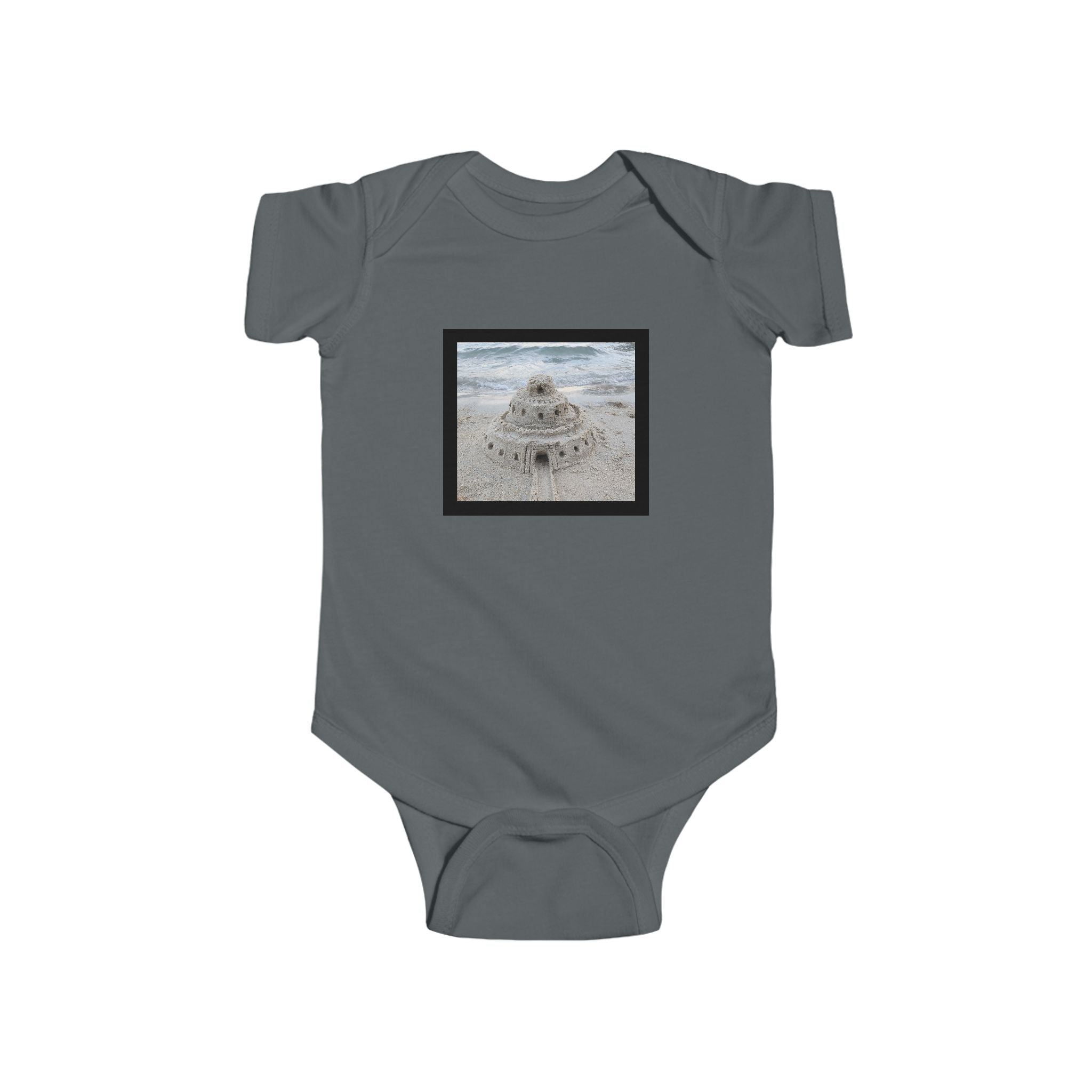 moontiq Baby Onesie 'Sandcastle Story' Beach Moonsuit US