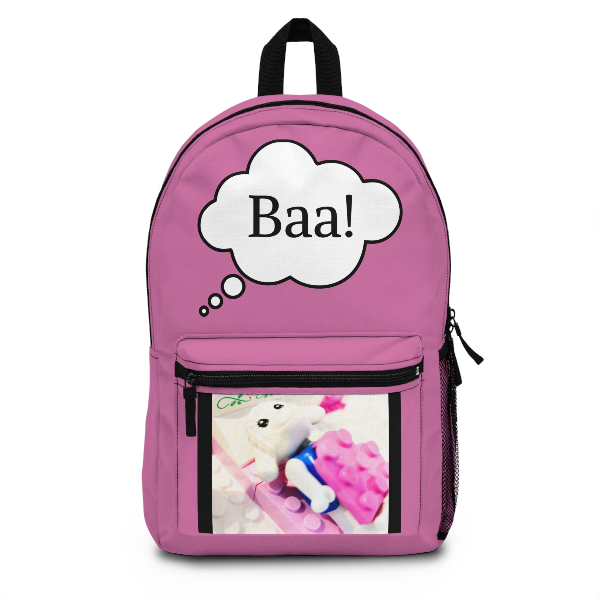 moontiq Kids Cute Pink Book Bag 'Cynthia Sheep' US