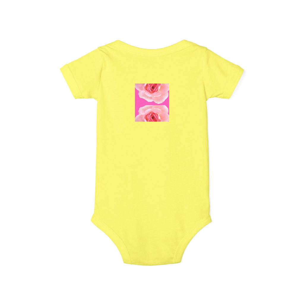 moontiq moonsuit 'Rose Sorbet' Pink Floral Baby Bodysuit US