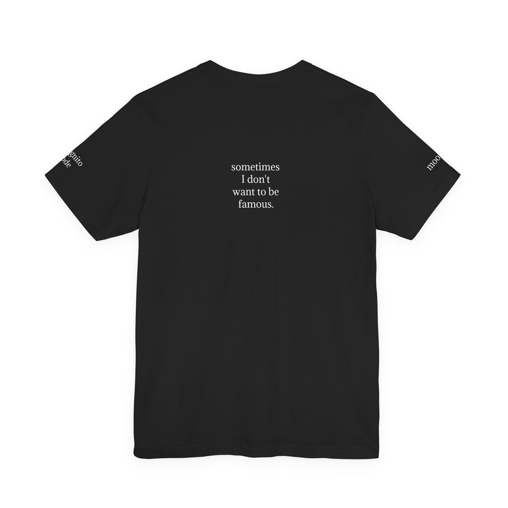 moontiq Unisex Black Classic T-Shirt 'Incognito' INT