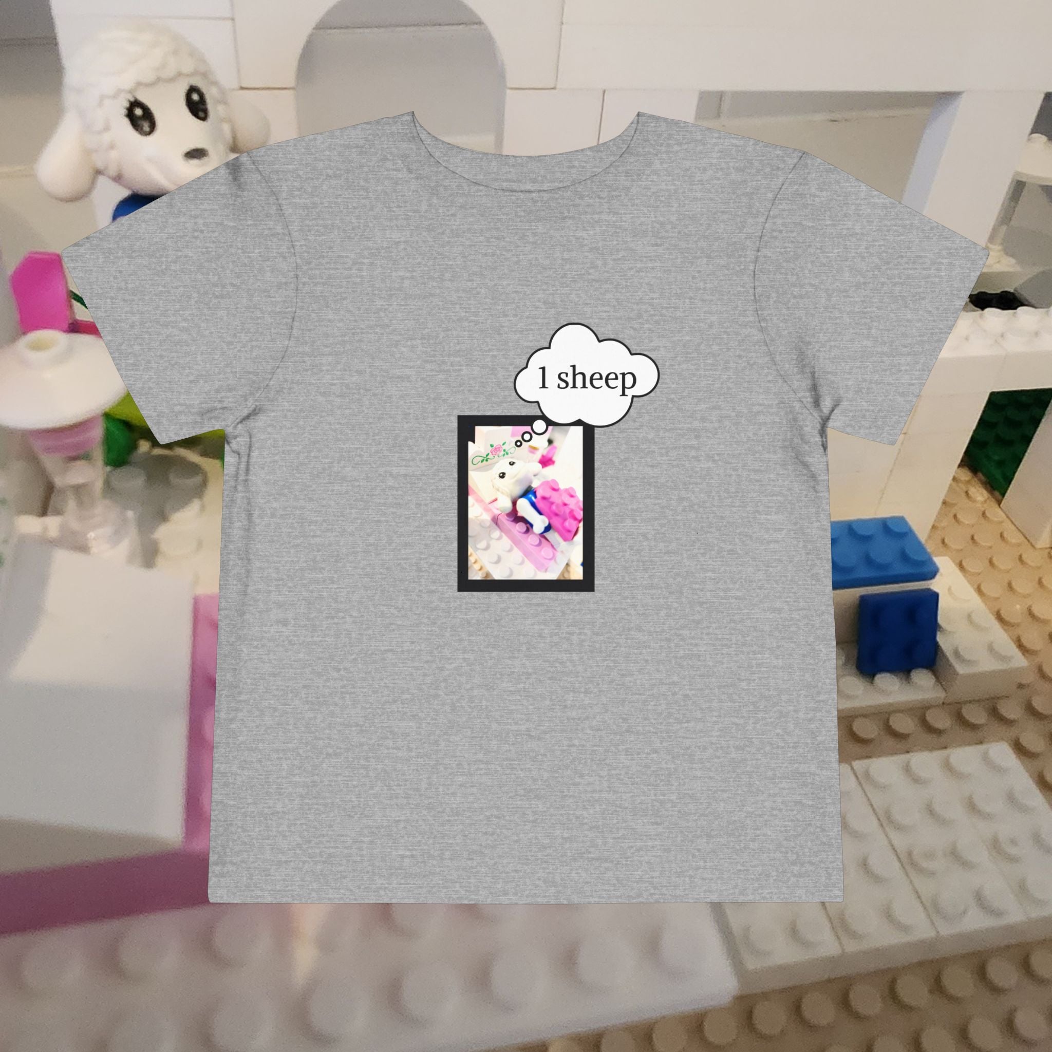 moontiq Toddler Kids T-Shirt 'Cynthia Sheep' - Cotton Tee US