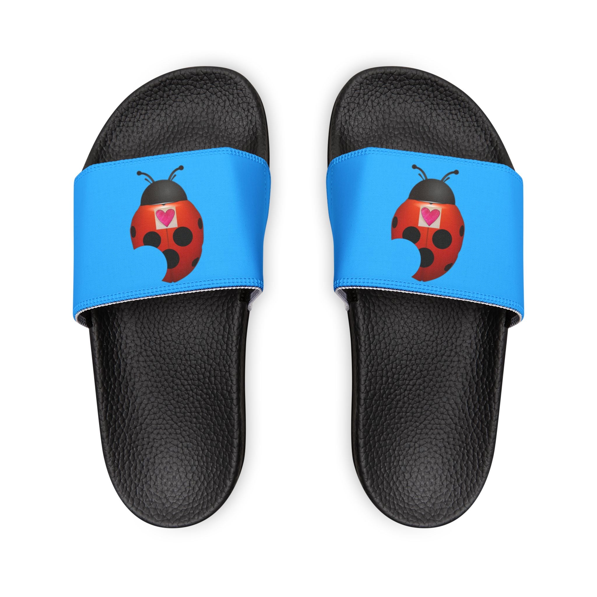 moontiq Ladybug 'My Heart Matters' Kids Comfort Slides US