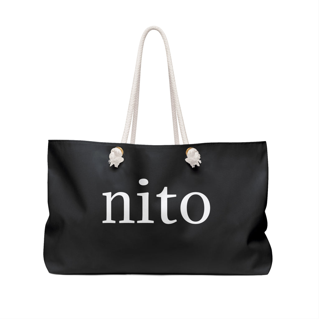 moontiq Tote Bag 'Incognito' Black Spacious Weekender
