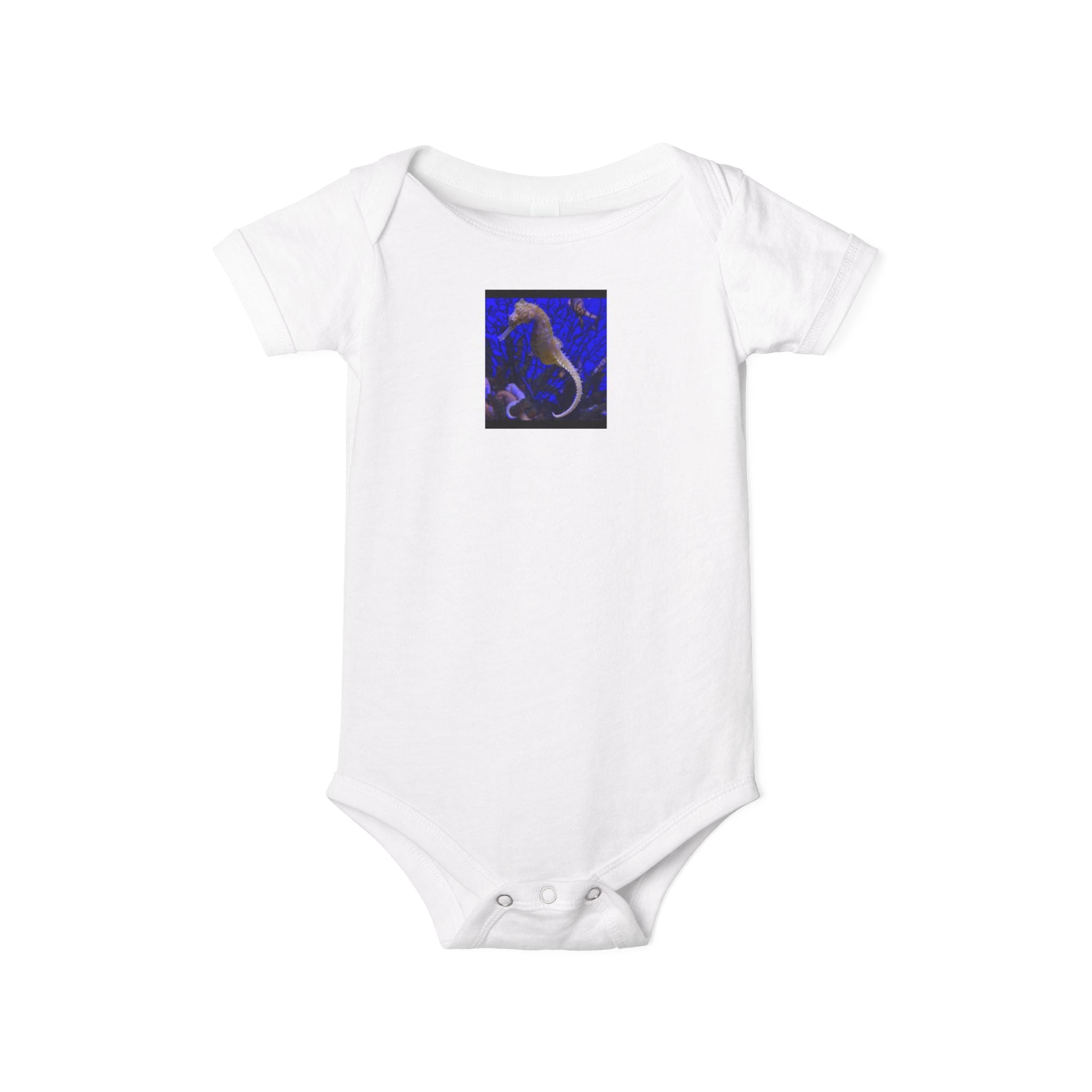 moontiq moonsuit '3D Seahorse' Ocean Inspired Baby Bodysuit US