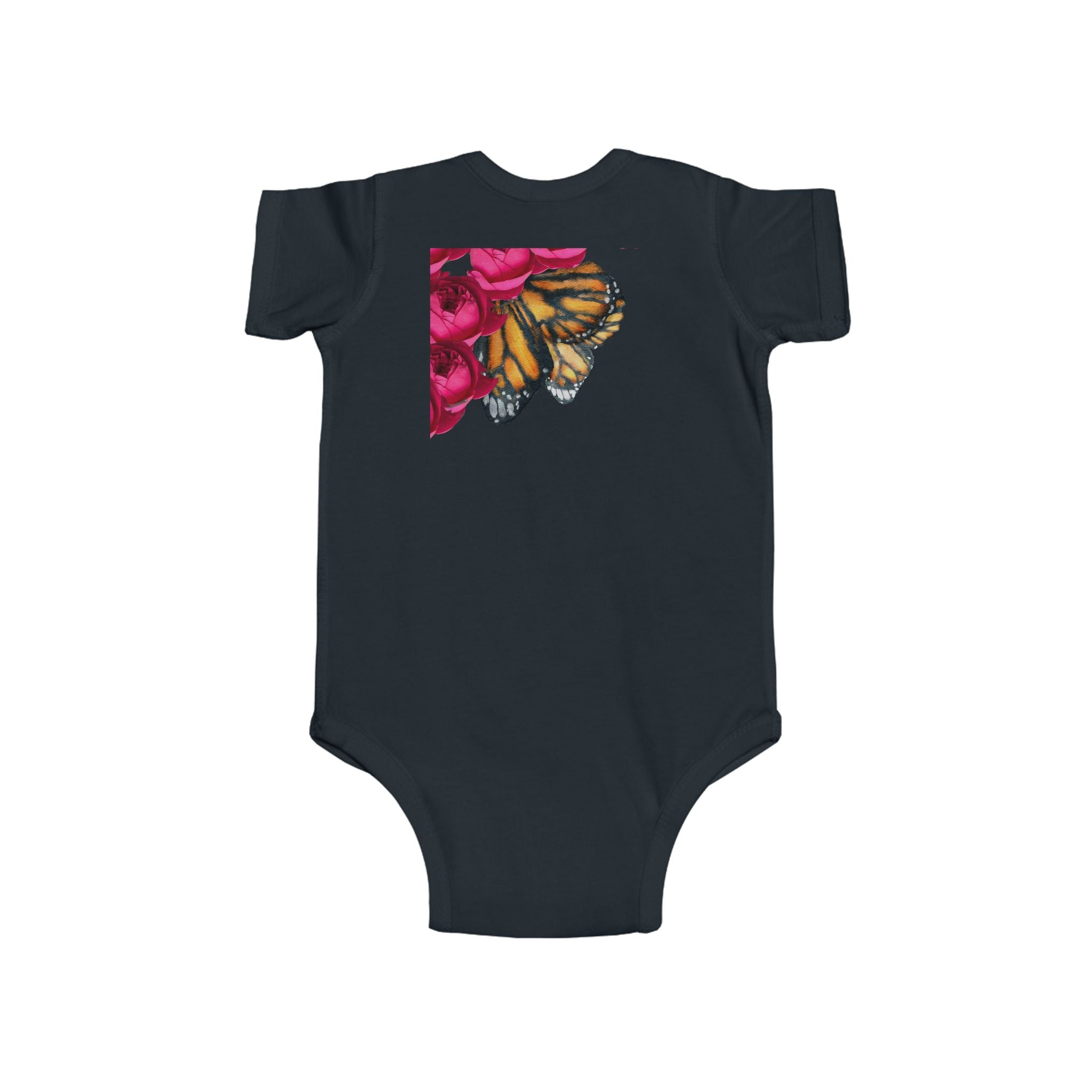 moontiq Baby Onesie 'Butterfly Rose' Floral Moonsuit US