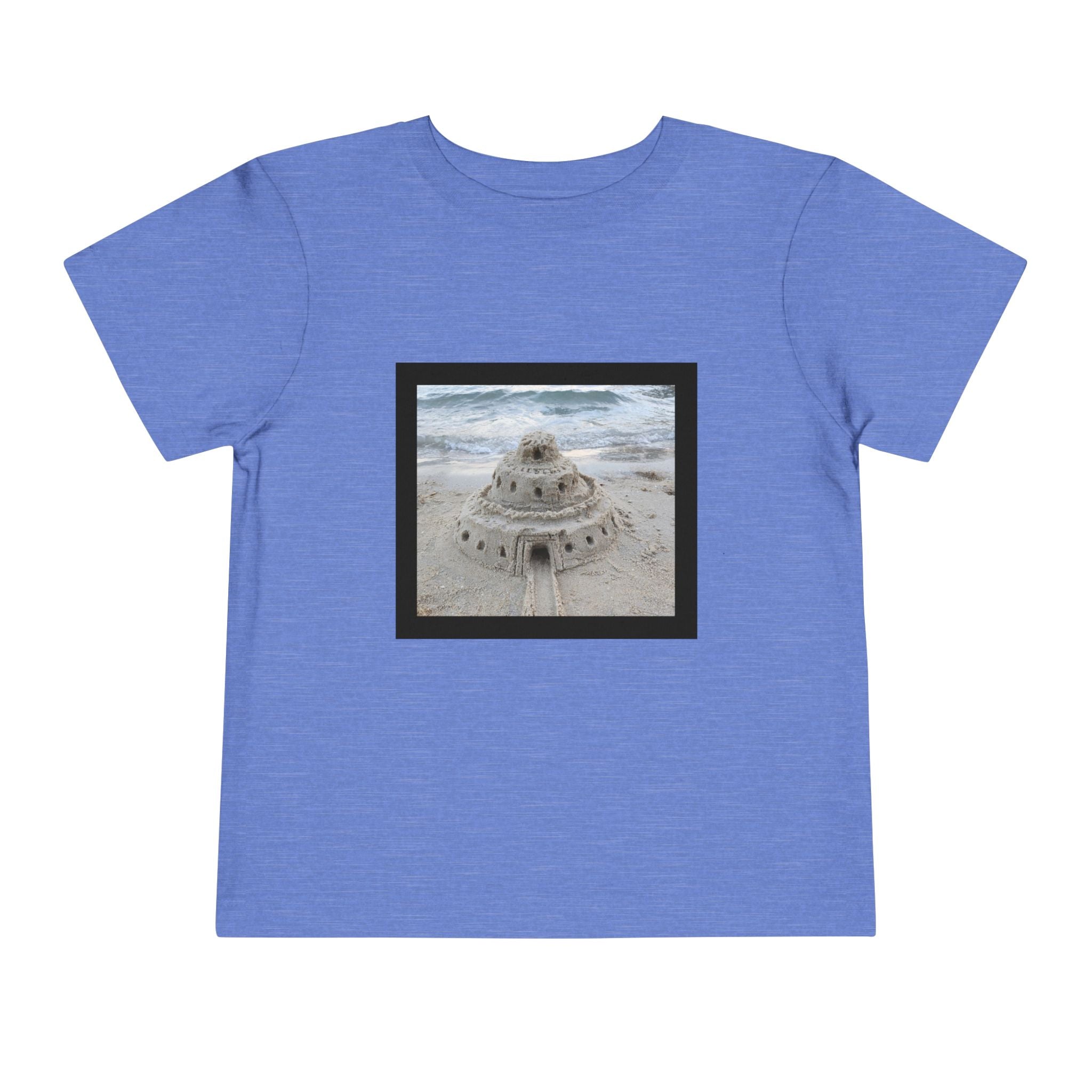 moontiq Toddler Kids T-Shirt 'Sandcastle Story' Beach Tee US