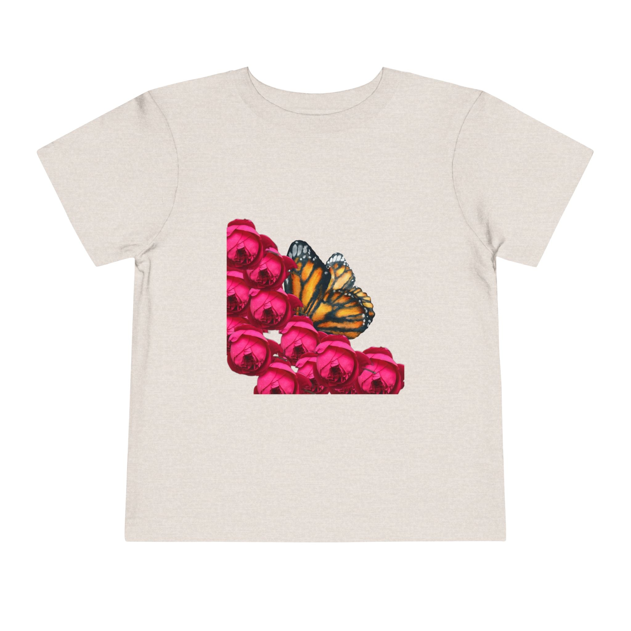 moontiq Toddler Kids TShirt Butterfly And Rose Floral Tee US