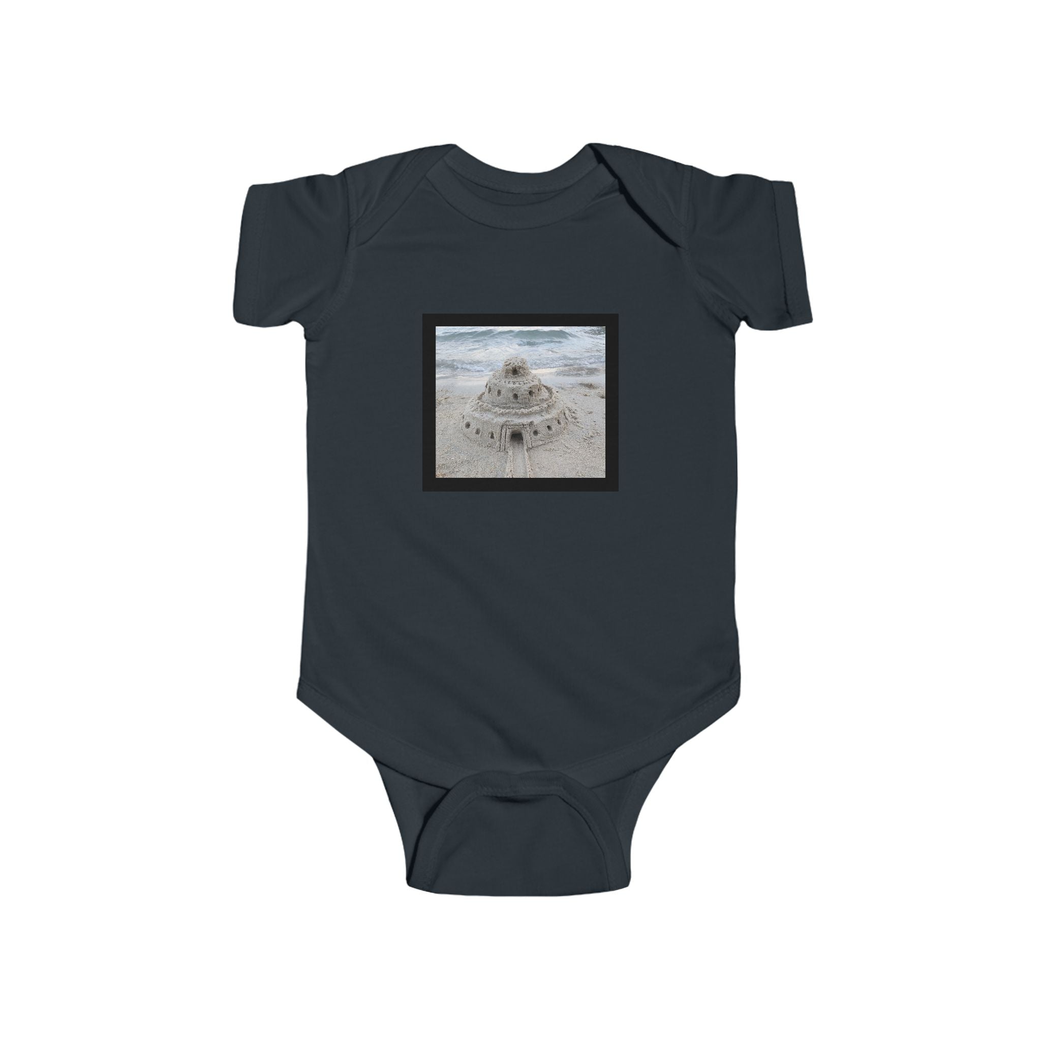 moontiq Baby Onesie 'Sandcastle Story' Beach Moonsuit US