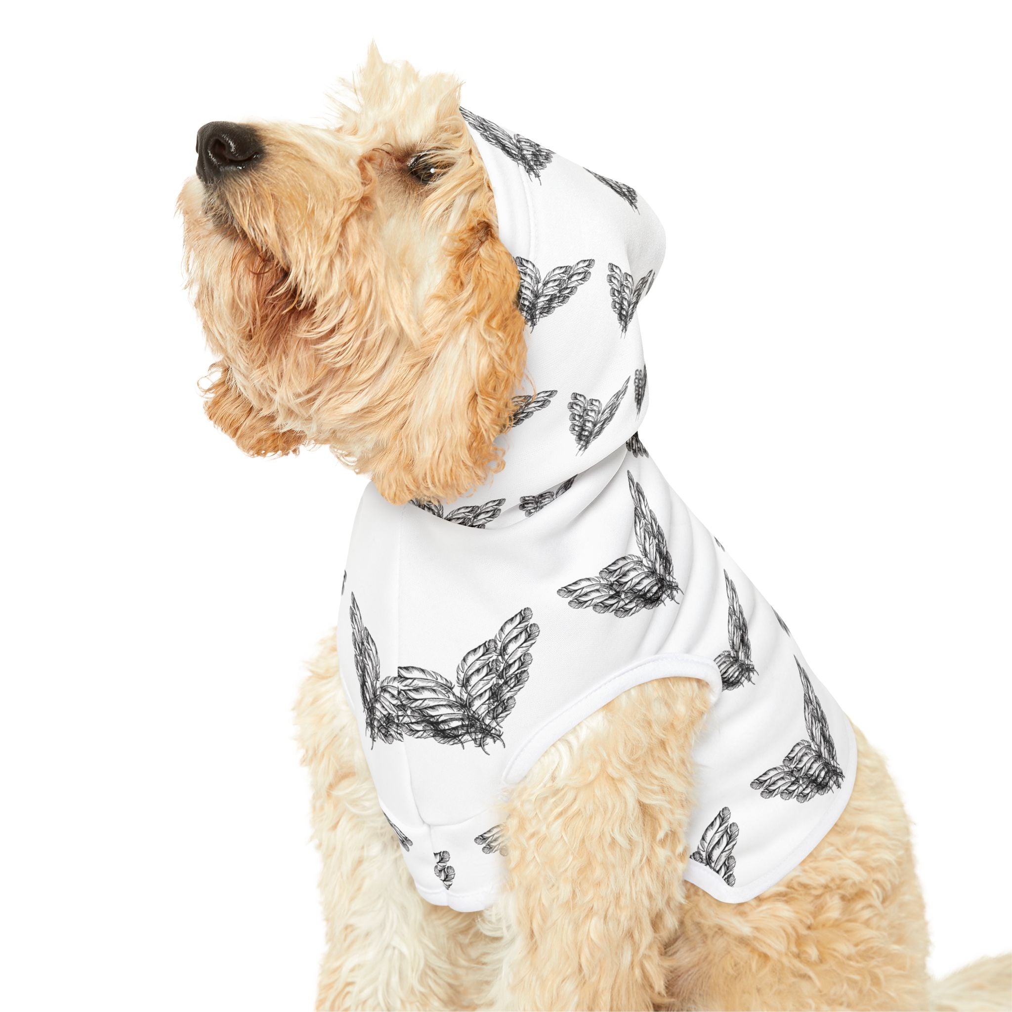 moontiq pooch Dog Hoodie 'I Got Wings' Angelic Dog Clothing US