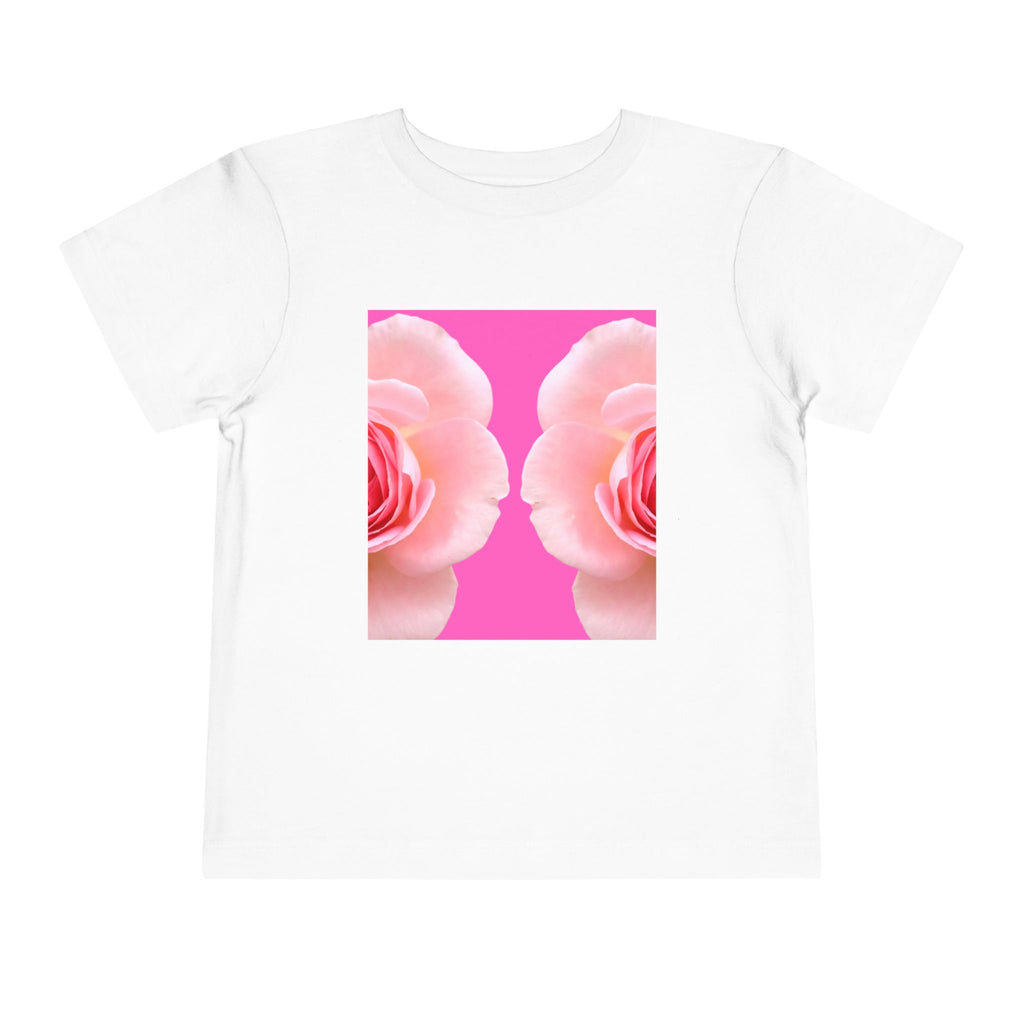 moontiq Toddler Kids T-Shirt 'Rose Sorbet' Cute Pink Tee US