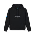 moontiq Unisex Organic Minimalist Black Hoodie 'Incognito' US