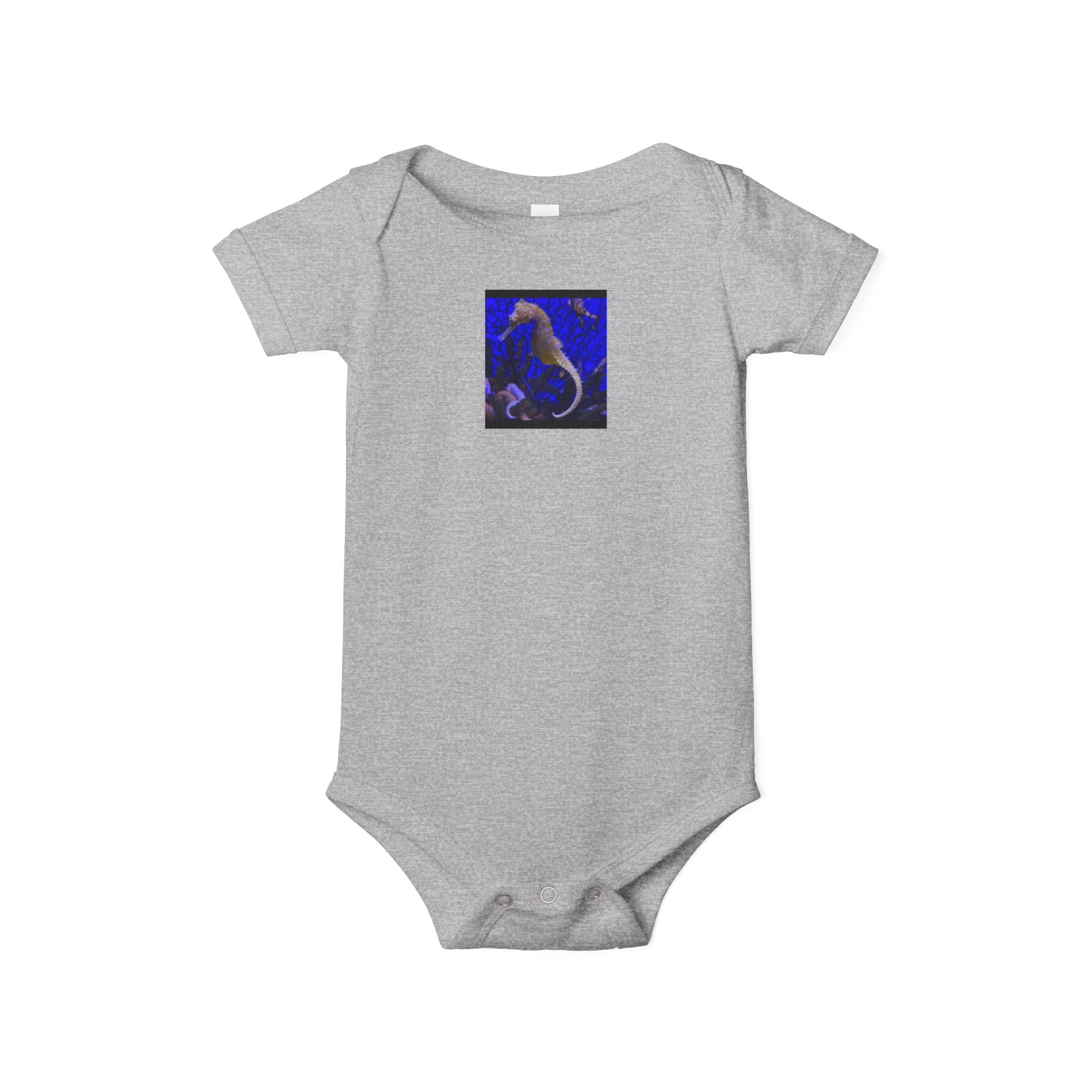 moontiq moonsuit '3D Seahorse' Ocean Inspired Baby Bodysuit US