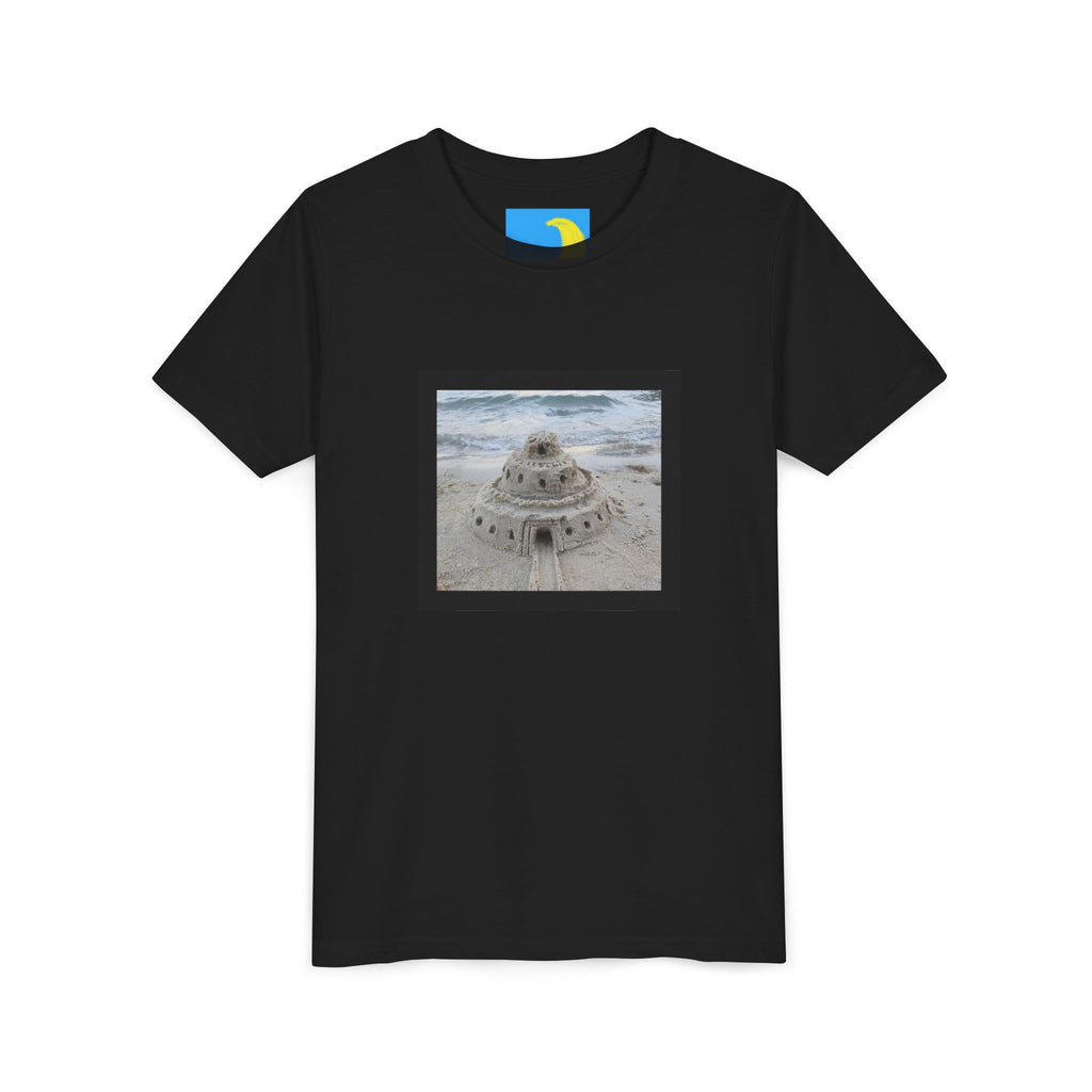 moontiq Youth Teen T-Shirt 'Sandcastle Story' Beach Tee US