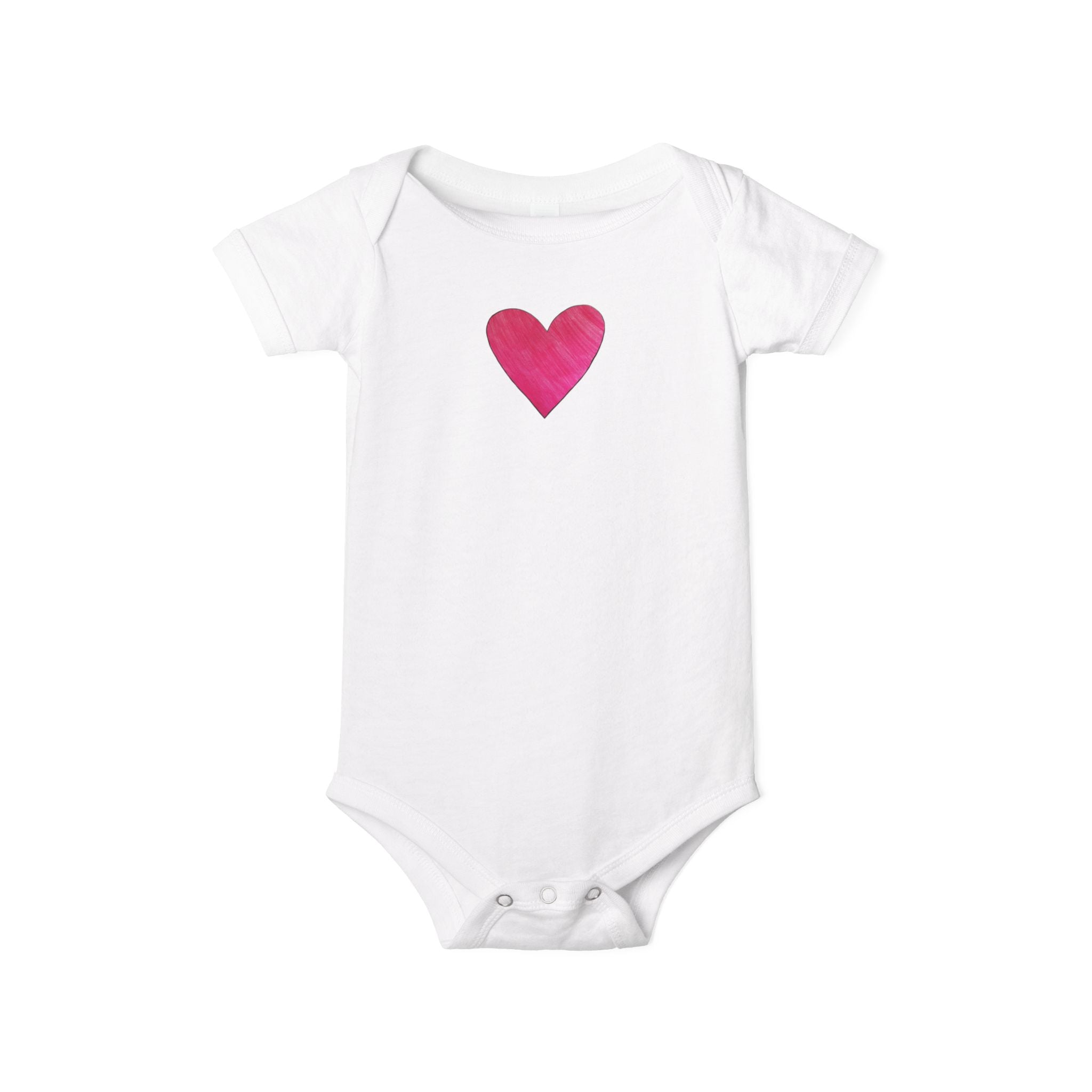 moontiq moonsuit 'My Pink Heart' Baby Love Bodysuit US