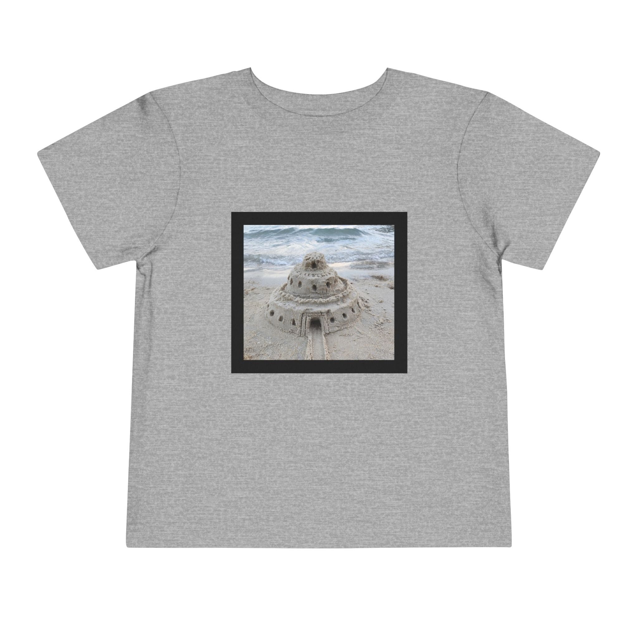 moontiq Toddler Kids T-Shirt 'Sandcastle Story' Beach Tee US