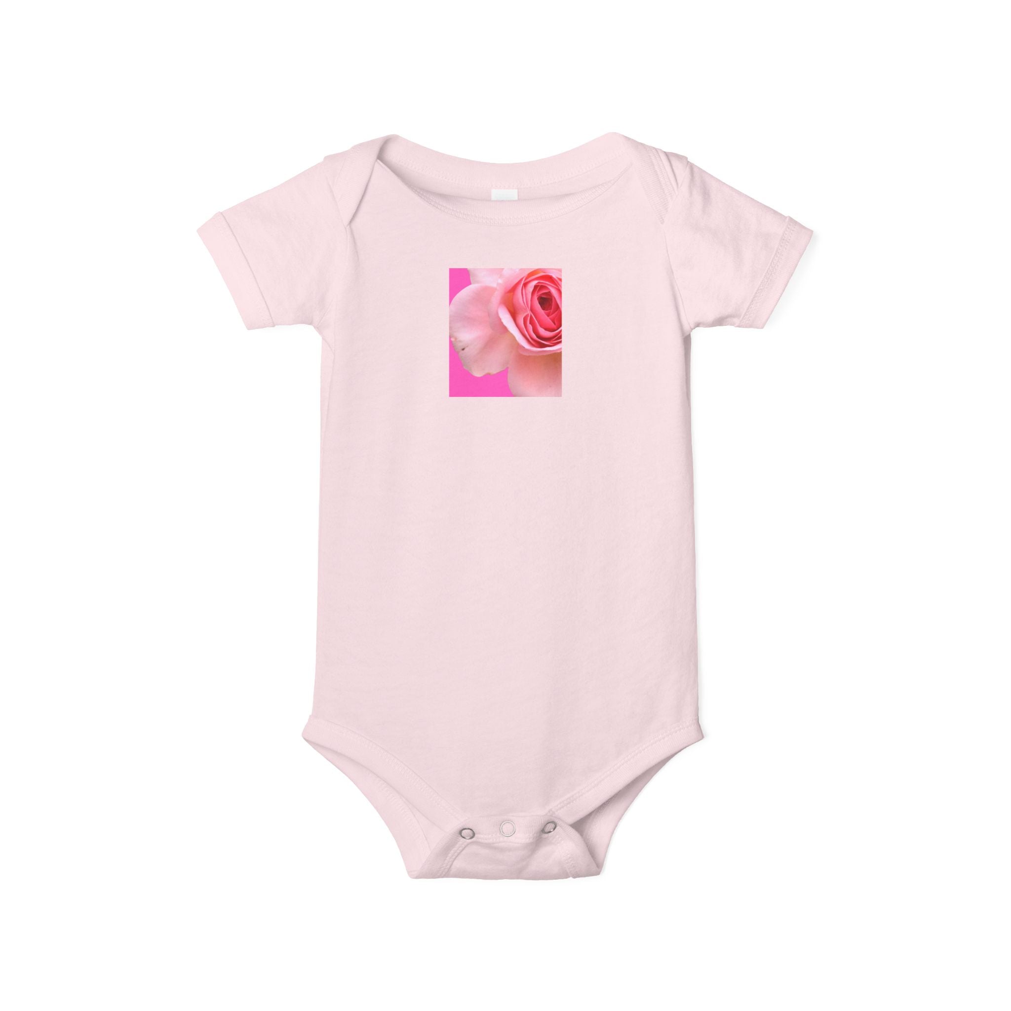moontiq moonsuit 'Rose Sorbet' Pink Floral Baby Bodysuit US