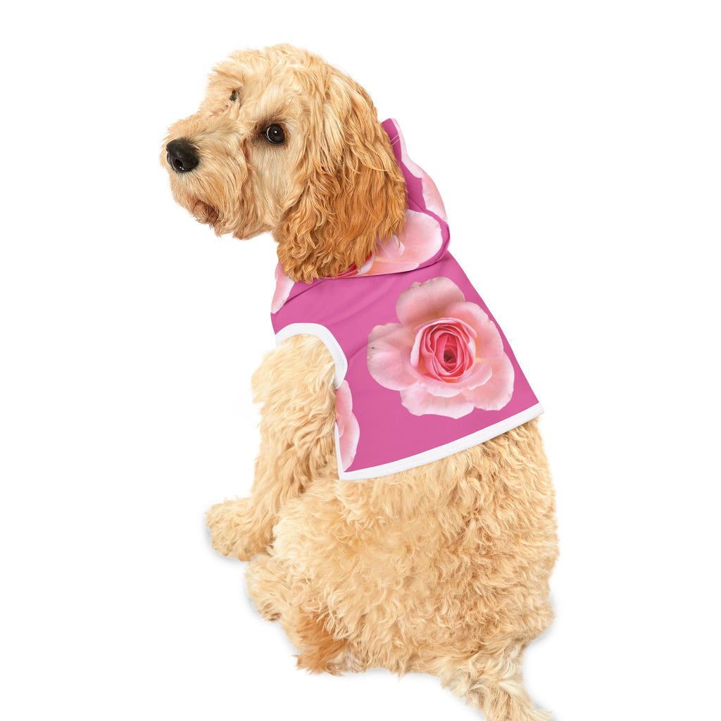 moon pooch Dog Hoodie Rose Sorbet Pink Floral Dog Outfit US
