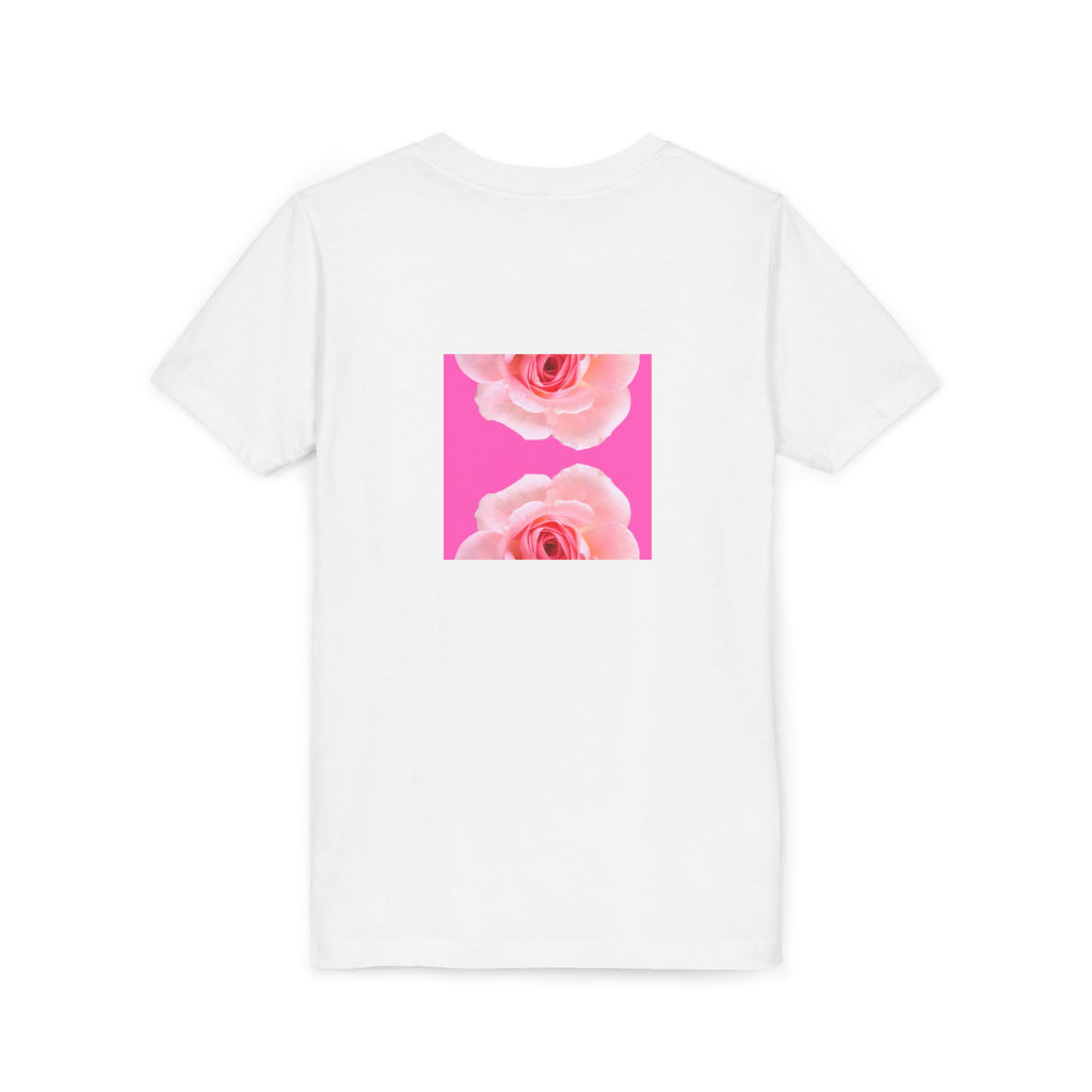 moontiq Youth Teen T-Shirt 'Rose Sorbet' Cute Pink Tee US