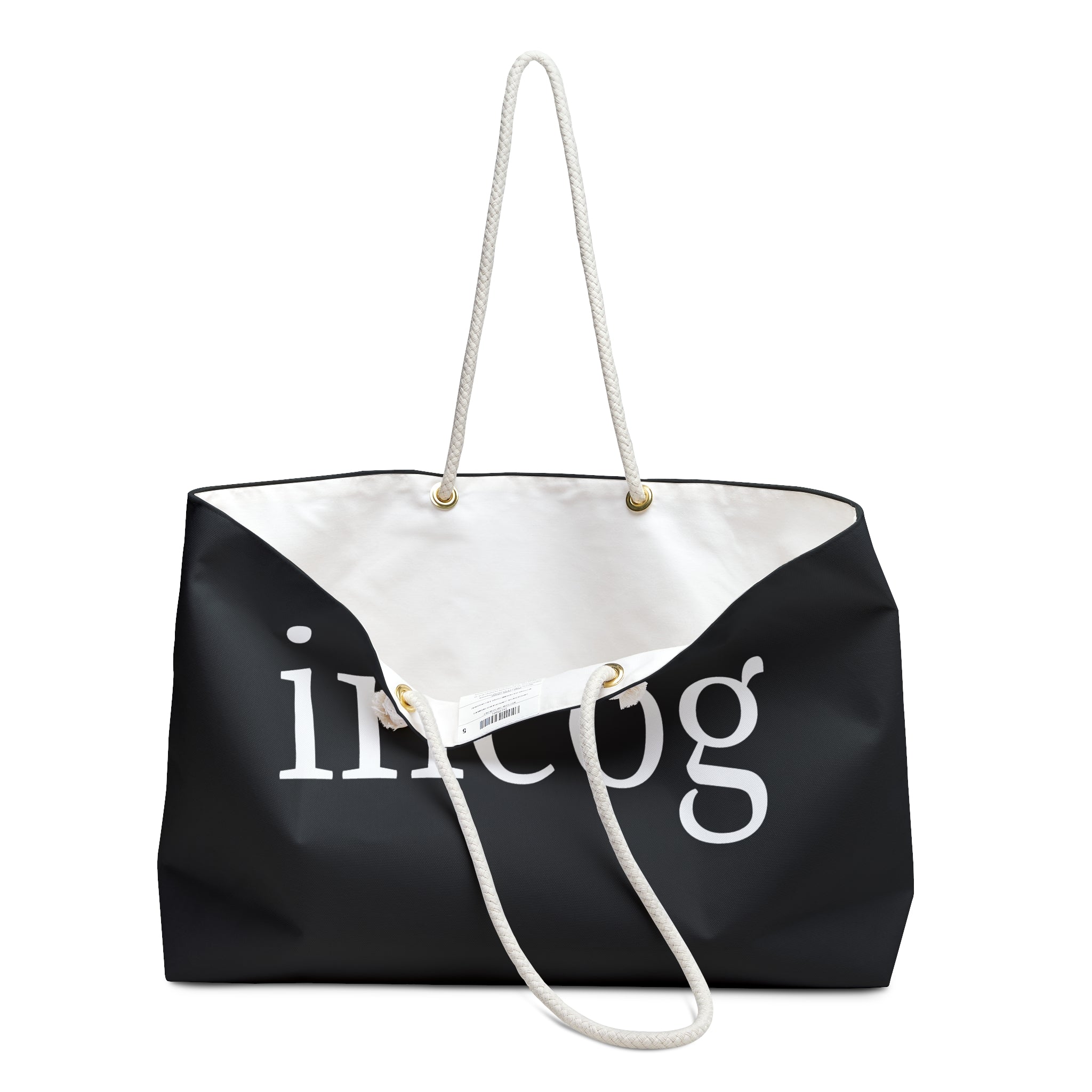 moontiq Tote Bag 'Incognito' Black Spacious Weekender US