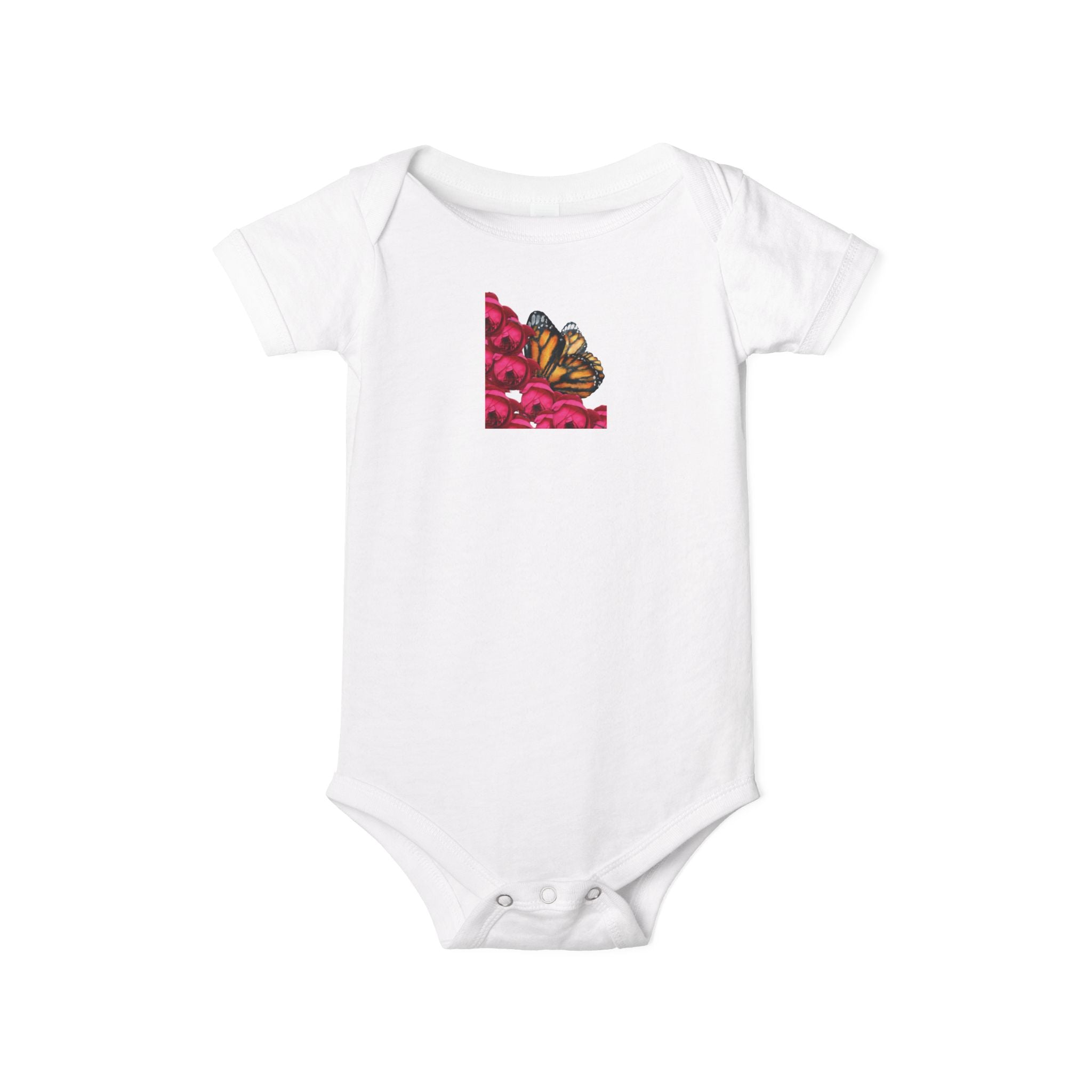 moontiq moonsuit 'Butterfly Rose' Floral Baby Bodysuit US