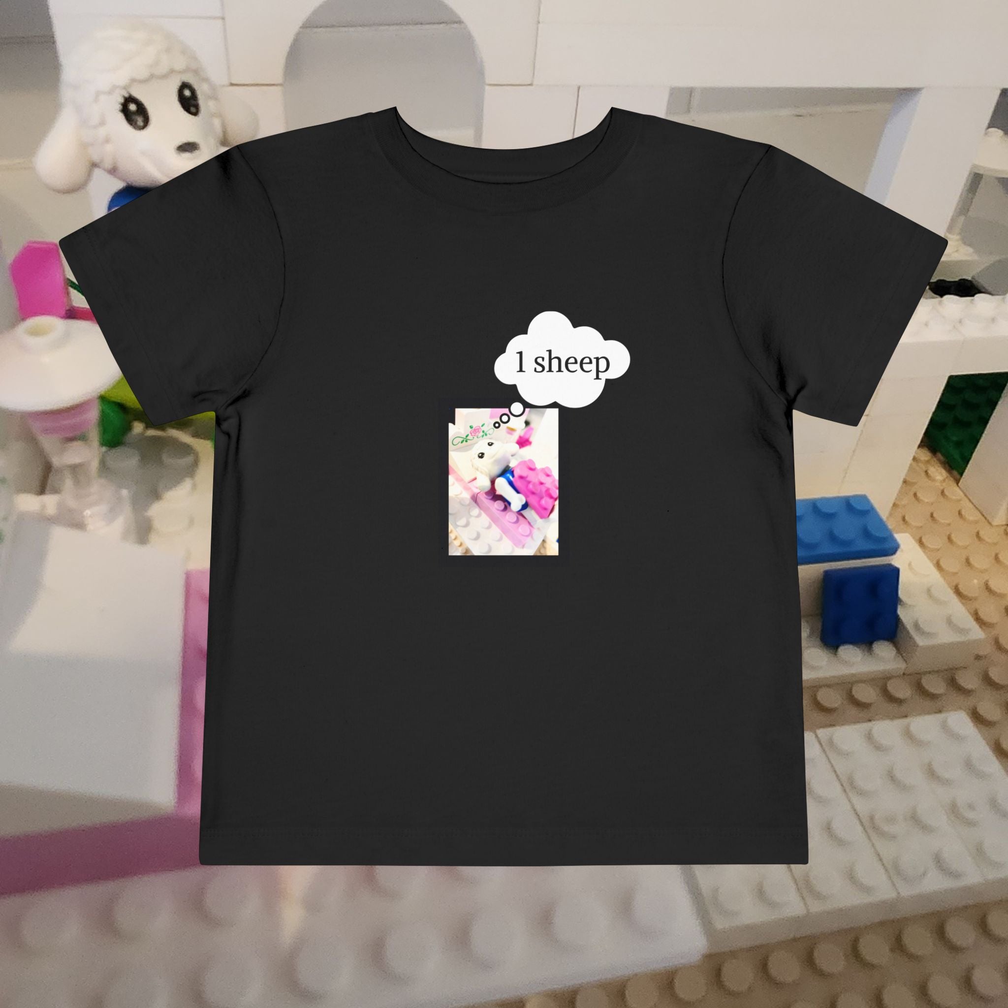 moontiq Toddler Kids T-Shirt 'Cynthia Sheep' - Cotton Tee US