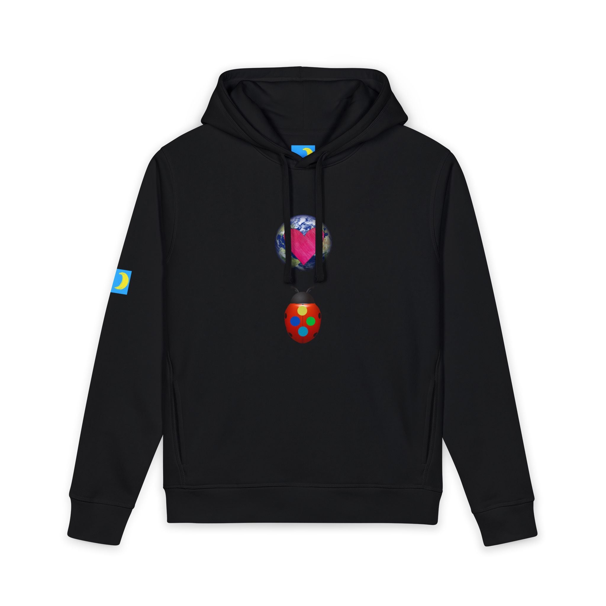 moontiq Ladybug Color 'Together' Unisex Organic Hoodie US