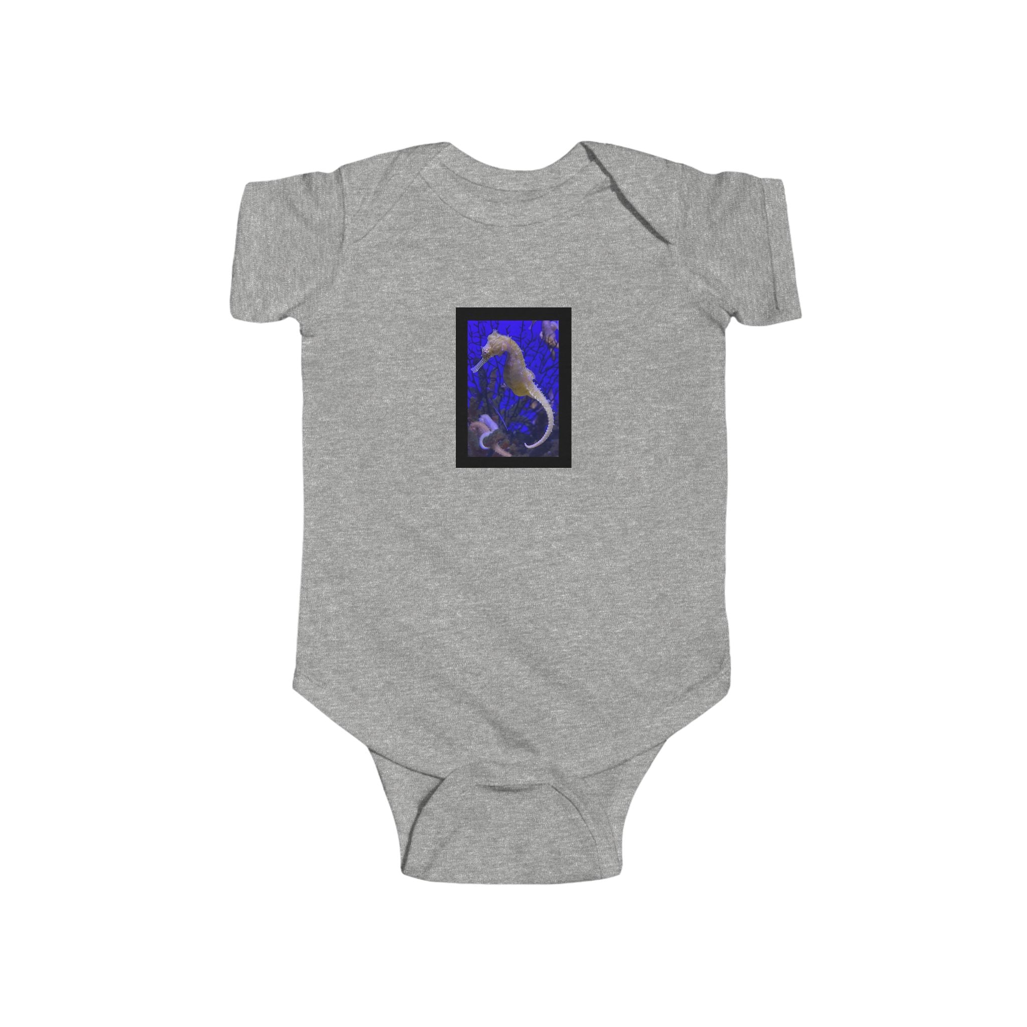 moontiq Baby Onesie '3D Seahorse' Ocean Inspired Moonsuit US