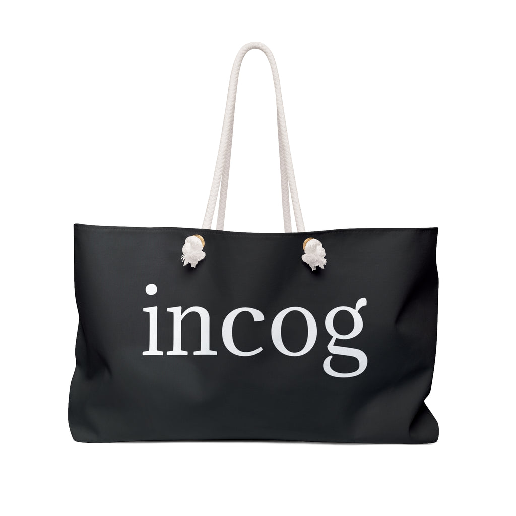 moontiq Tote Bag 'Incognito' Black Spacious Weekender US