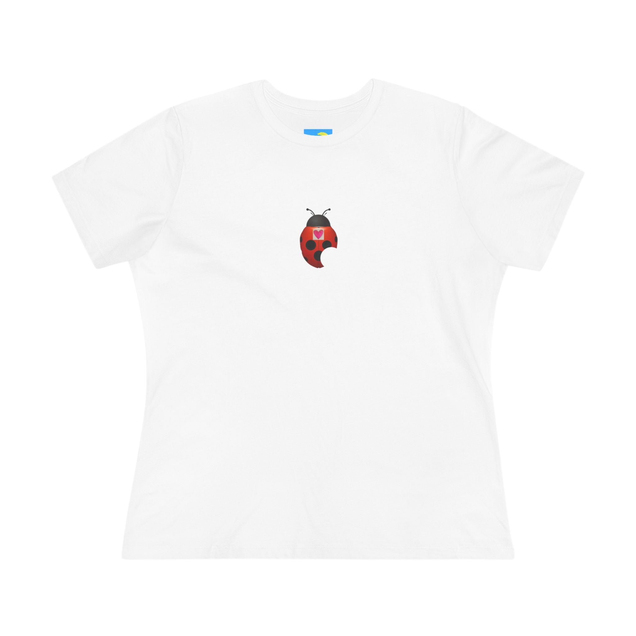 moontiq Ladybug 'My Heart Matters' Women's Cotton Tee US