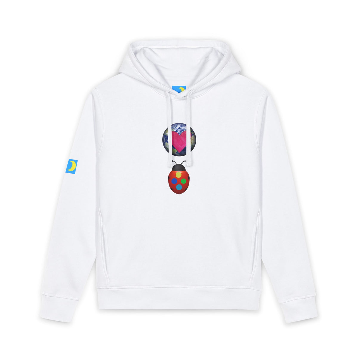 moontiq Ladybug Color 'Together' Unisex Organic Hoodie US