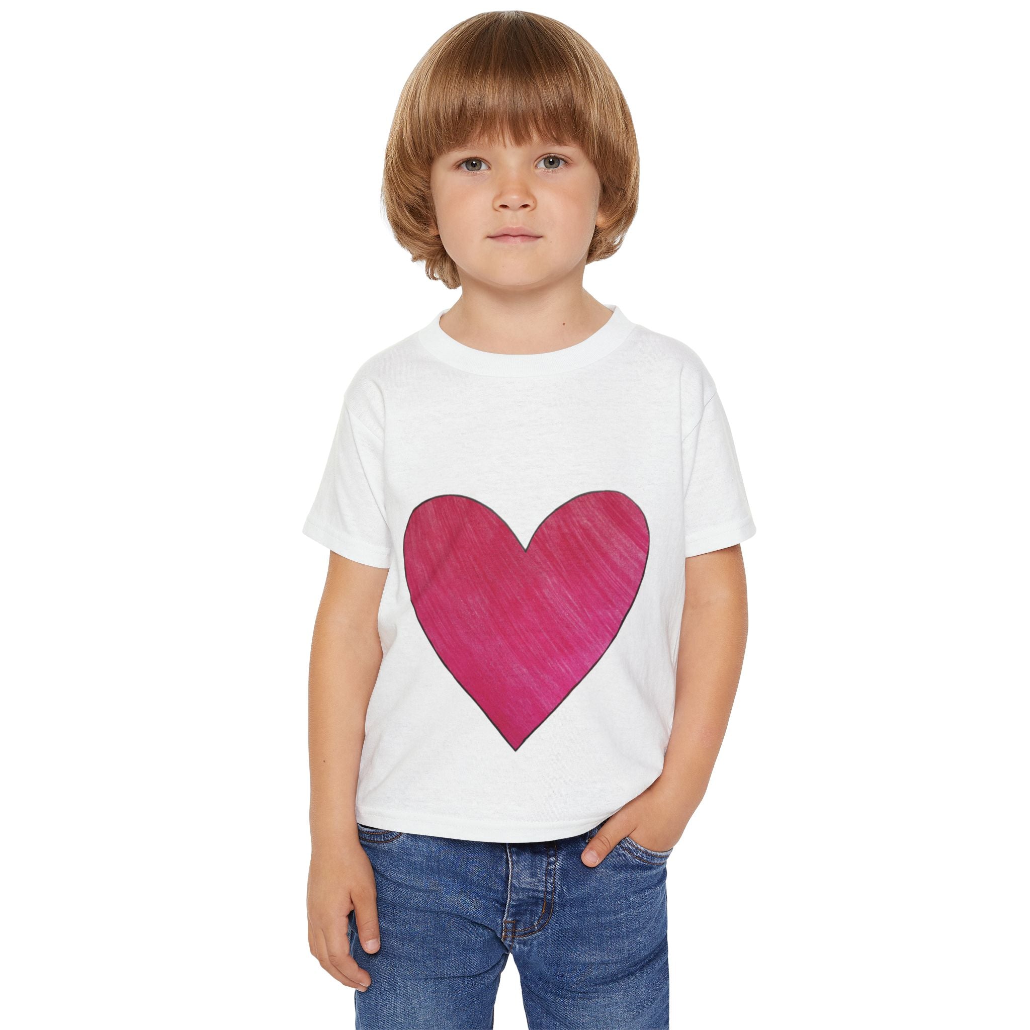 moontiq Toddler Kids Cotton™ T-Shirt 'My Pink Love Heart' US