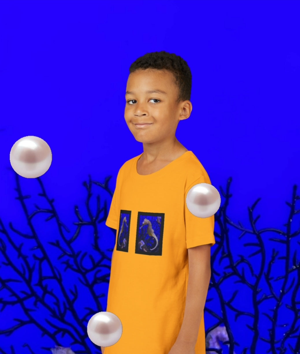 moontiq Youth Teen T-Shirt 3D Seahorse Under The Sea Tee US