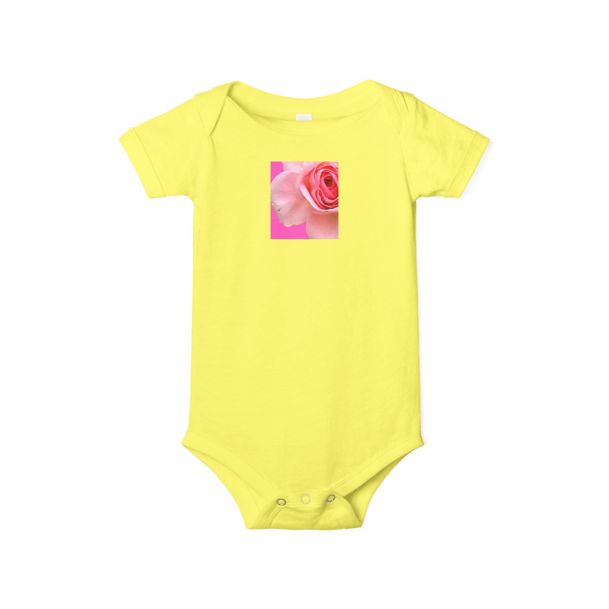 moontiq moonsuit 'Rose Sorbet' Pink Floral Baby Bodysuit US