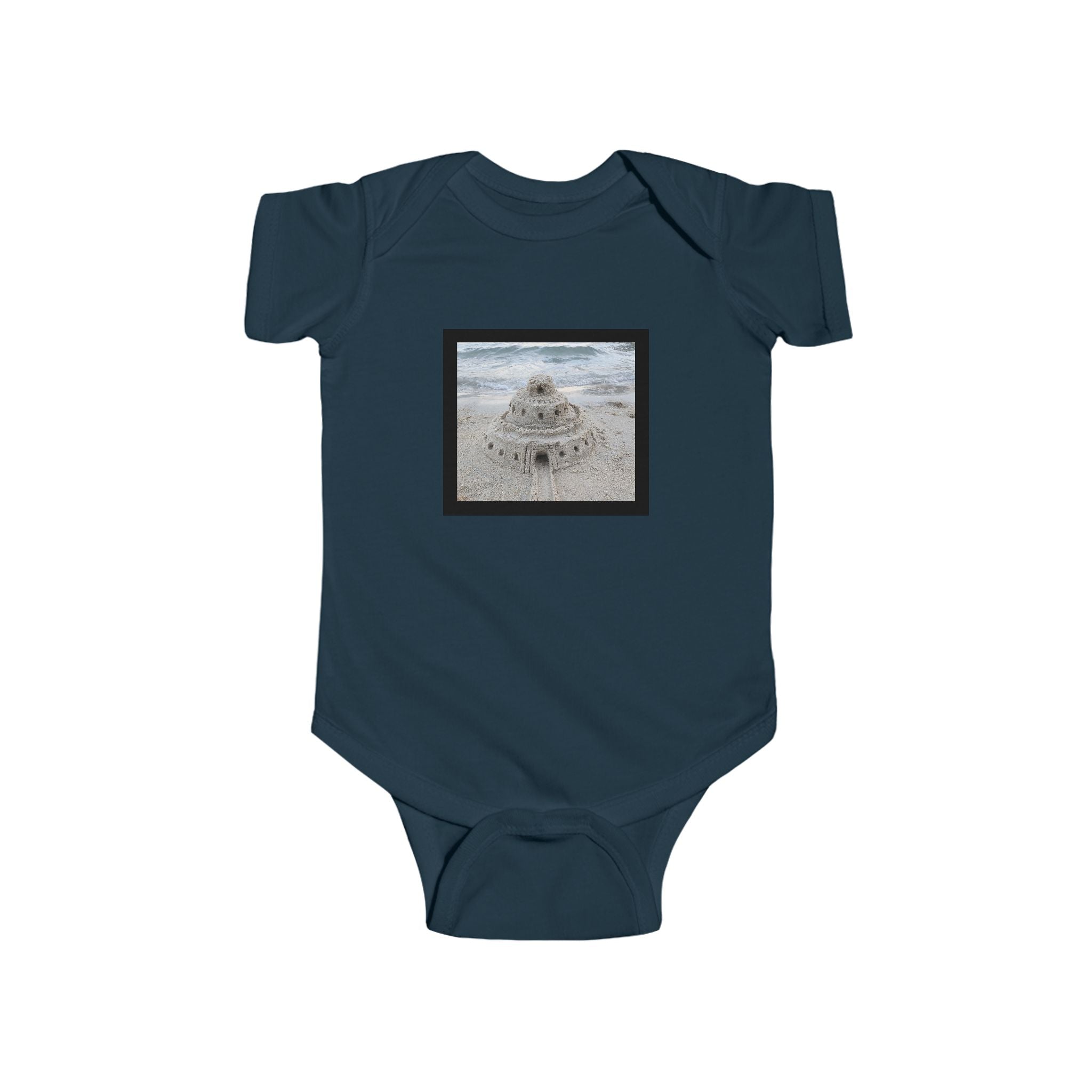 moontiq Baby Onesie 'Sandcastle Story' Beach Moonsuit US
