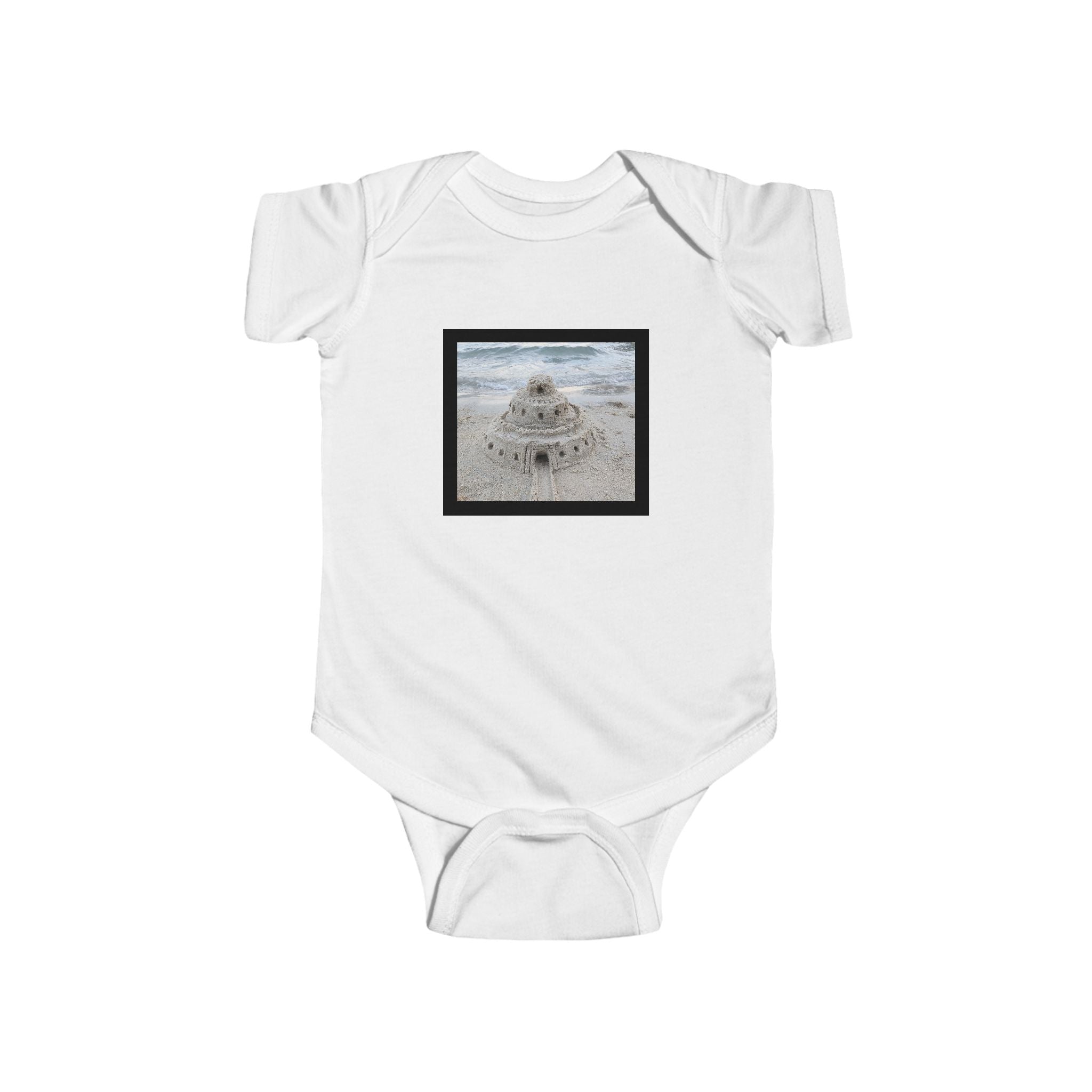 moontiq Baby Onesie 'Sandcastle Story' Beach Moonsuit US