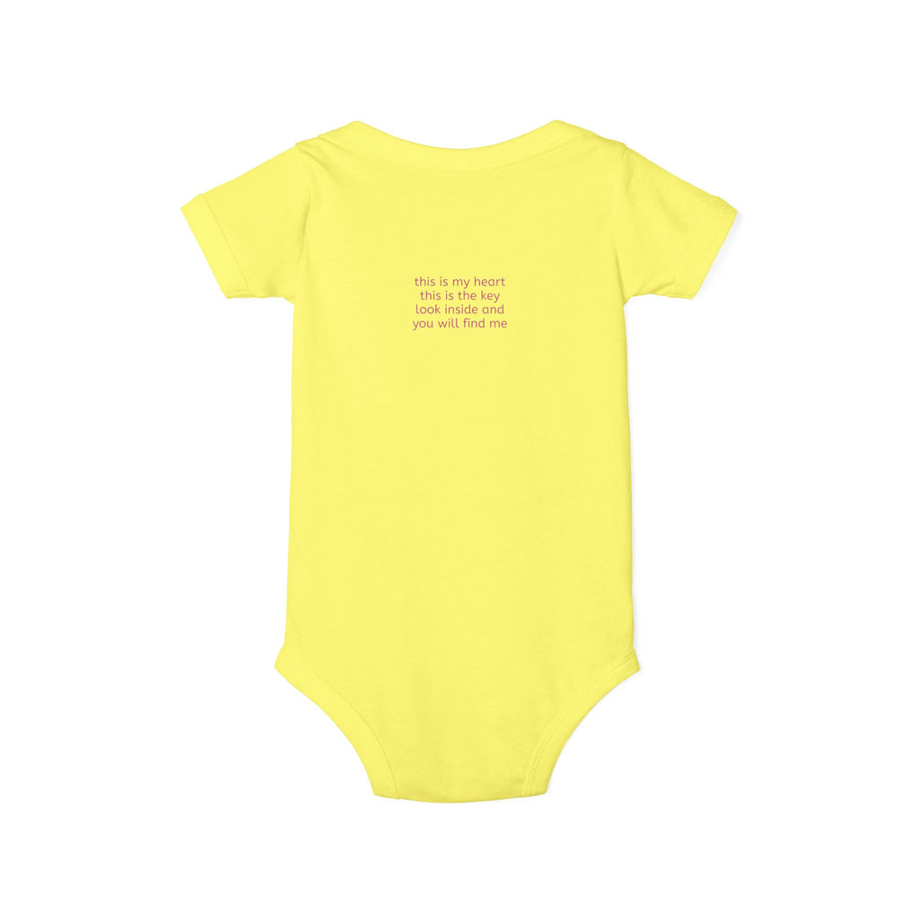 moontiq moonsuit 'My Pink Heart' Baby Love Bodysuit US
