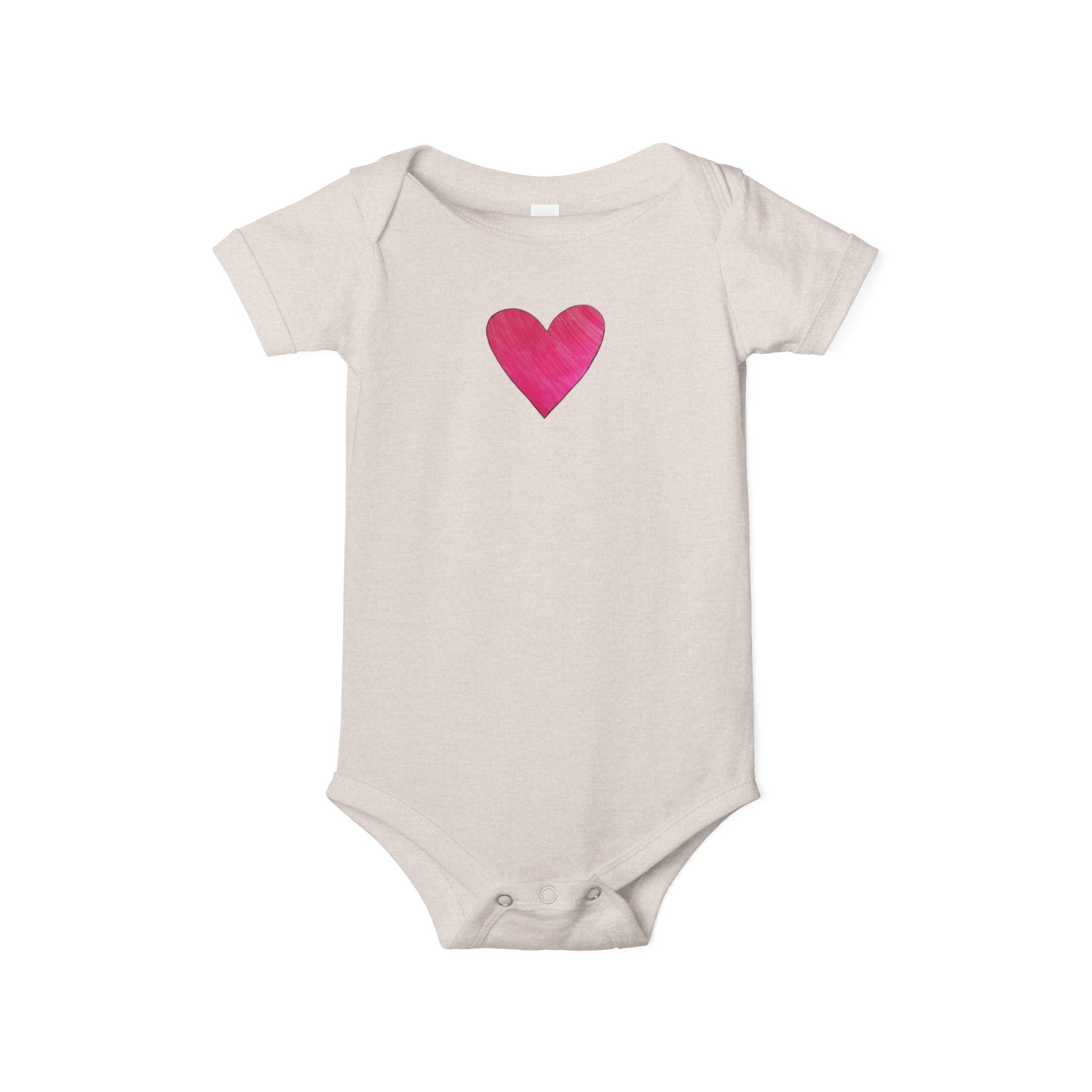 moontiq moonsuit 'My Pink Heart' Baby Love Bodysuit US