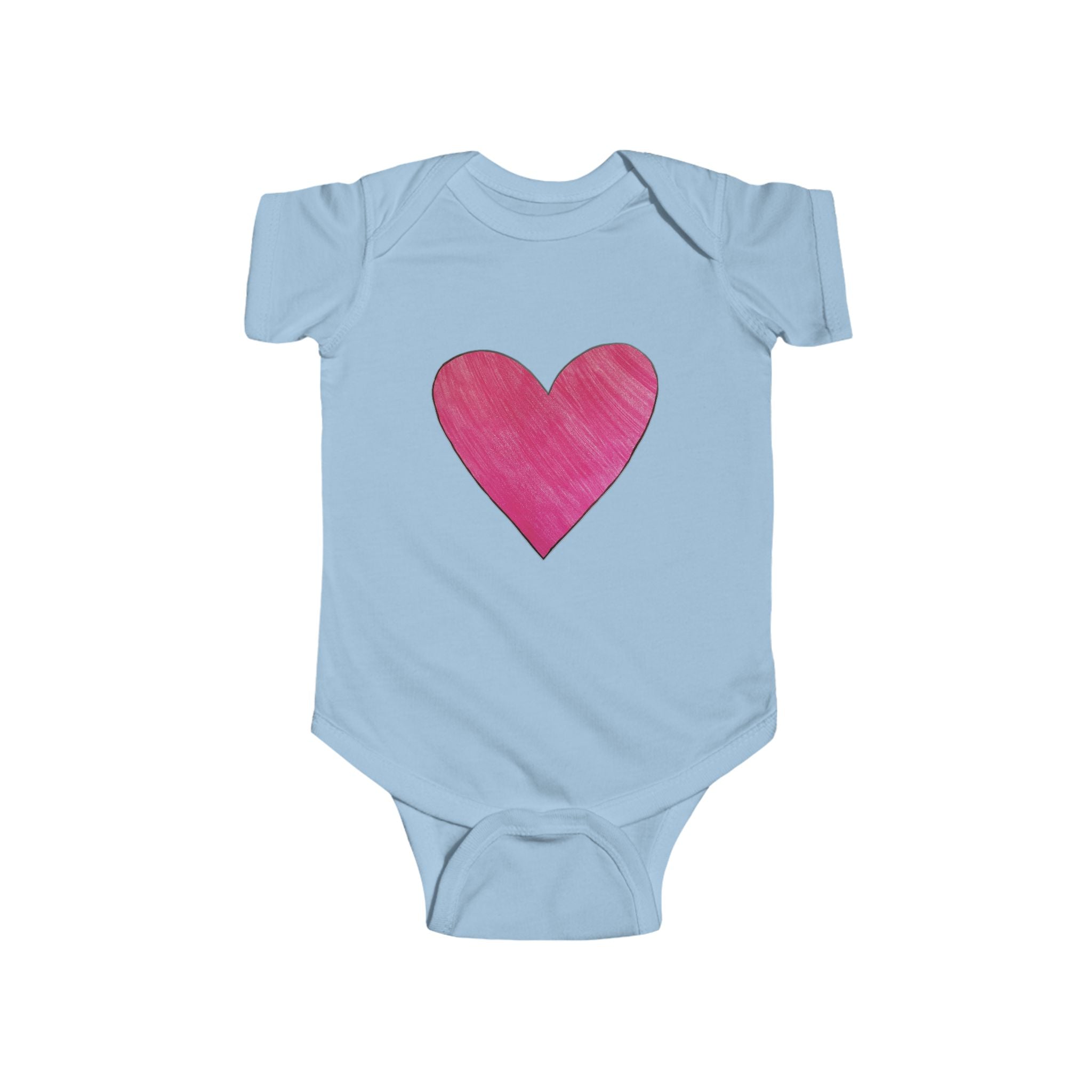 moontiq Infant Onesie 'My Pink Heart' Baby Love Moonsuit US